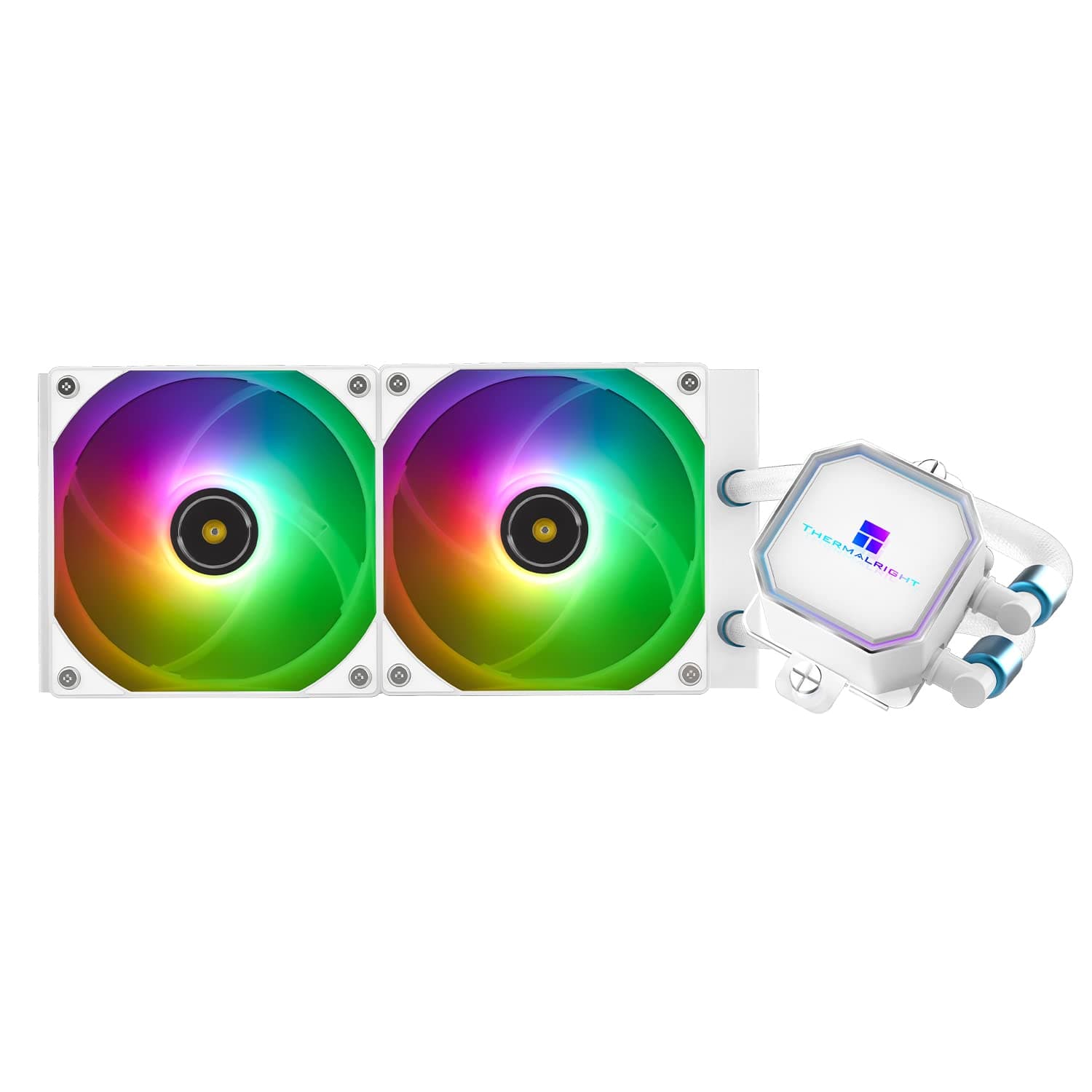 Thermalright FP240 White ARGB Flüssigkeit CPU Wasserkühler mit 120mm ARGB PWM Lüfter, 240 Weiß Cold Row Spezifikation, Computer Wasserkühler für AMD/AM4/AM5, INTEL 1700/1150/1151/1200/2011 Bild 2