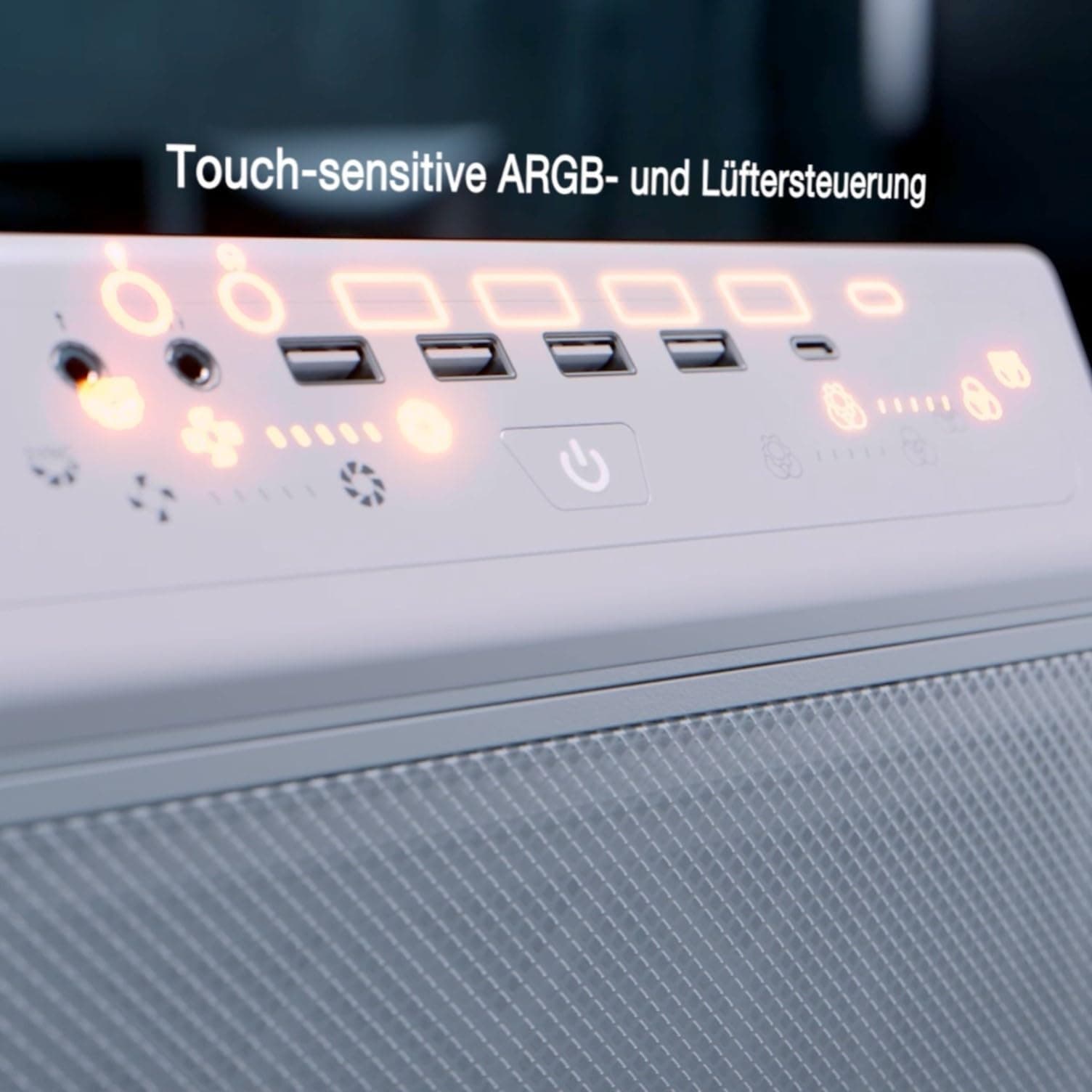 be quiet! Dark Base Pro 901 White PC-Gehäuse maximaler Airflow, 3X Silent Wings 4 PWM Lüfter, nahezu unhörbarer Betrieb, Touch-sensitives I/O-Panel invertiertes Layout möglich ARGB-Beleuchtung Bild 8