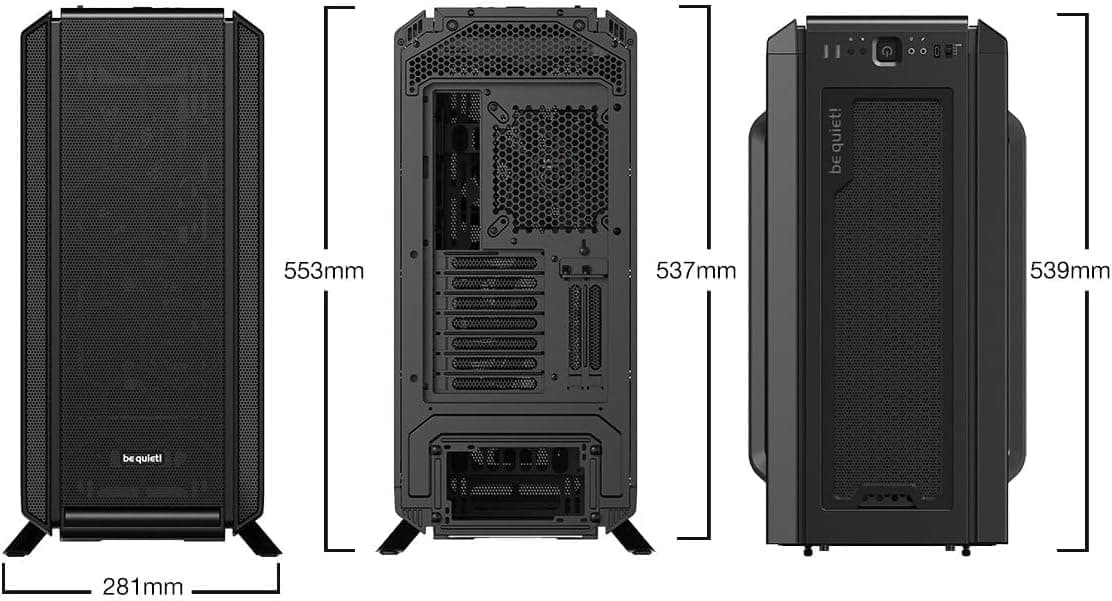 be quiet! Silent Base 802 Window Black PC-Gehäuse, 3X Pure Wings 2 140mm, 2 austauschbare Top- und Frontcover, entkoppeltes Mainboardtray Bild 3