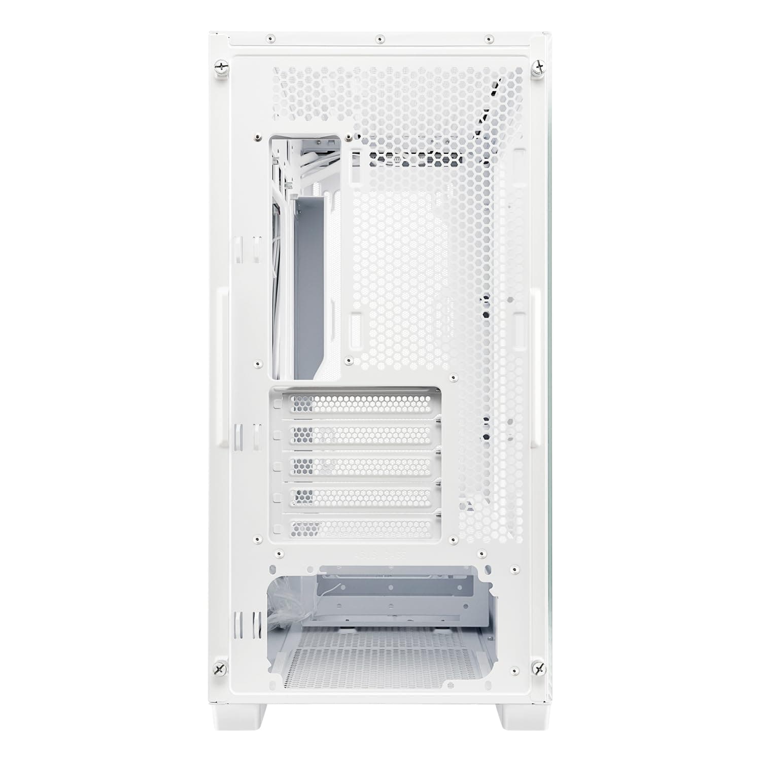 ASUS A21 Micro-ATX Gaming Gehäuse White (kompatibel mit 360 mm Radiatoren, 380 mm Grafikkarten, Frontpanel-Mesh, Fach für Kabelmanagement, weiß) Bild 3