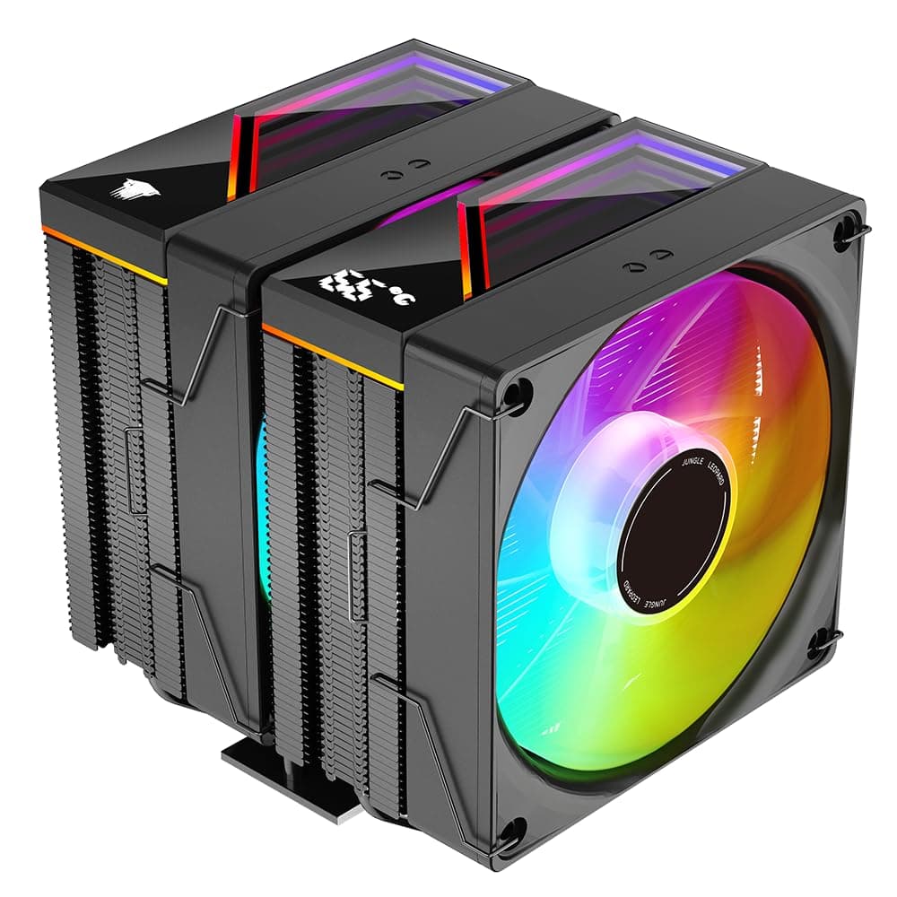 TZMRIT KF620 DGT ARGB CPU Kühler Mit Temperaturanzeige Display,265W TDP,für Intel LGA 1700/1200/115X/1851/1366/2011, für AMD AM4/AM5 (KF620 BK) Black