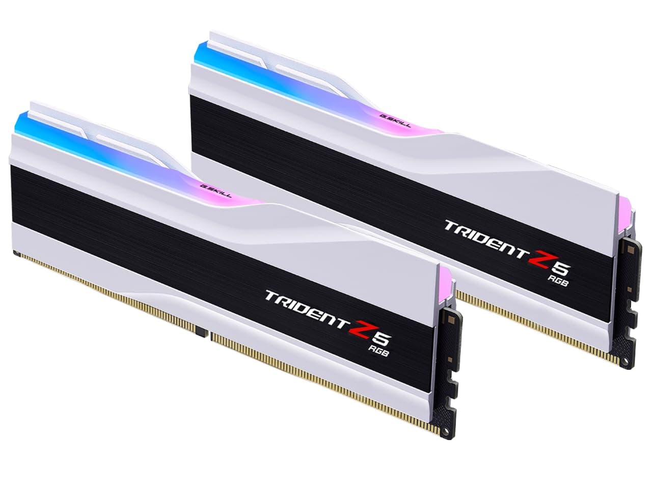 G.Skill Trident Z5 RGB Serie (Intel XMP) 64GB (2 x 32GB) 288-Pin SDRAM DDR5 6000 CL36-36-36-96 1,35V Dual Channel Desktop Memory F5-6000J3636F32GX2-TZ5RW (Mattweiß) 64GB (2x 32GB) Weiss/opulenter Garten