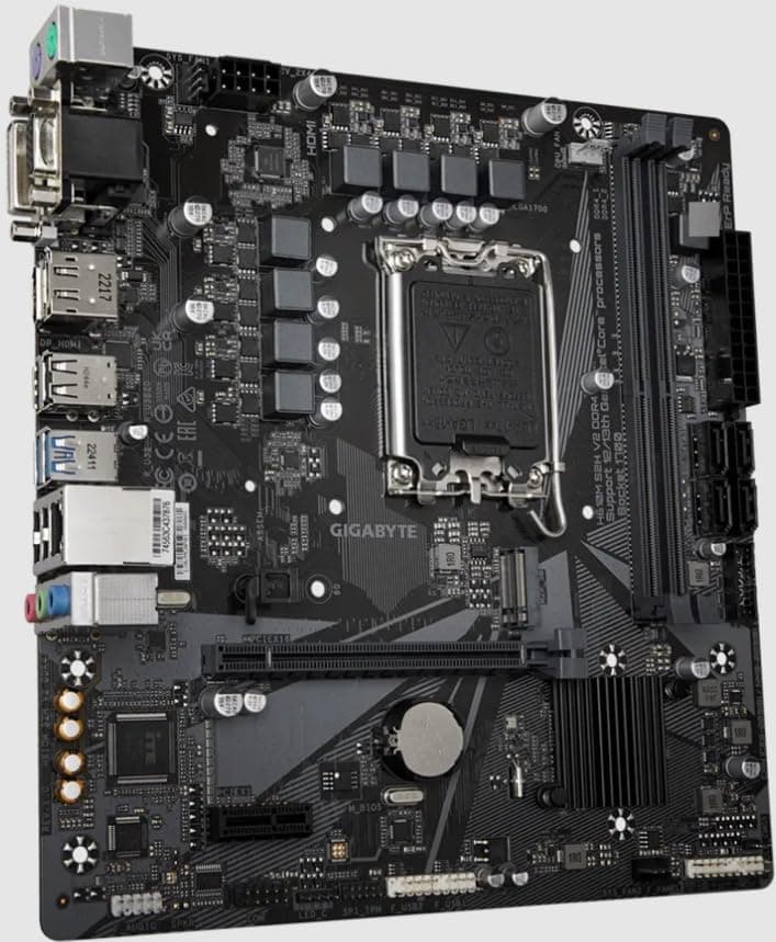 GIGABYTE H610M S2H V2 DDR4 Mainboard - Unterstützt Intel Core Prozessoren 14th CPUs, 6+1+1 Hybrid Phases Digital VRM, up to 3200MHz DDR4 (OC), 1xPCIe 3.0 M.2, GbE LAN, USB 3.2 Gen 1 Bild 5