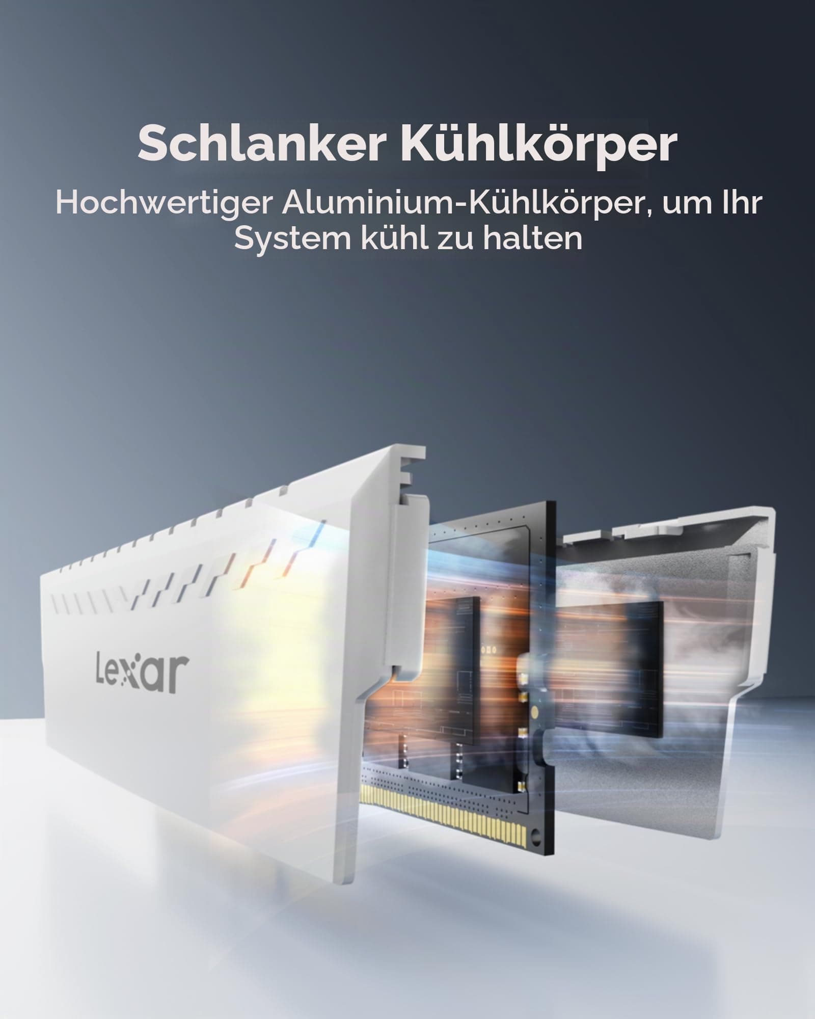 Lexar THOR DDR4 RAM 32GB Kit (16GB x 2) 3600 MHz, DRAM 288-Pin UDIMM Desktop Memory, XMP 2.0 Hochleistungs Arbeitsspeicher, CL18-22-22-42, 1.35V (LD4BU016G-R3600GDWG) THOR 3600 MHz 32GB Kit (2x16GB) Bild 6