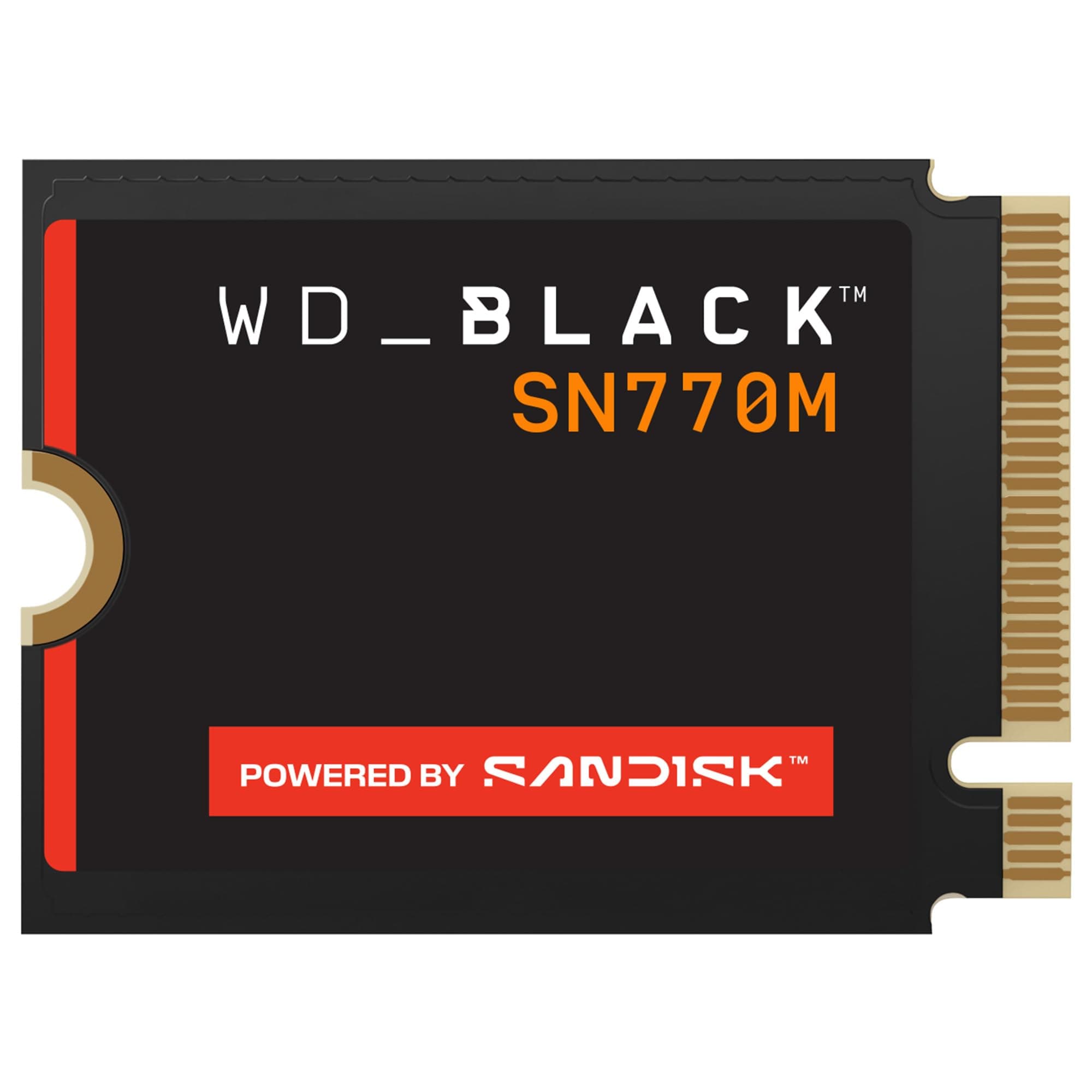 WD_BLACK SN770M 2 TB M.2 2230 NVMe SSD (Für Handheld-Spielkonsolen, Laptops, PCIe Gen 4.0, bis zu 5.150 MB/s, TLC 3D NAND, für Asus ROG Ally, Steam Deck, Microsoft Surface) - POWERED BY SANDISK