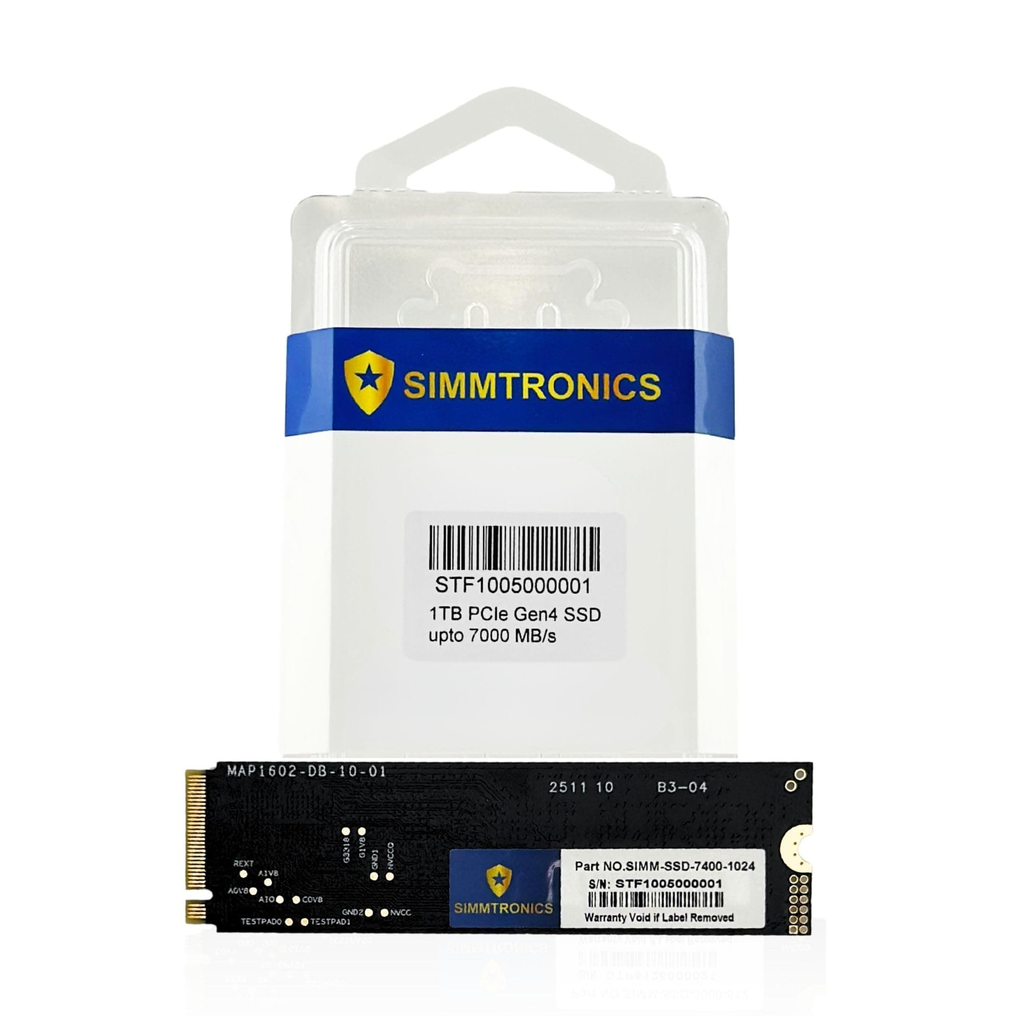 Simmtronics 1 TB PCIe 4.0 NVMe M.2 SSD, bis zu 7400 MB/s Lesen, 6000 MB/s Schreiben, DRAM-Cache und 3D-TLC NAND, hohe Ausdauer 800 TBW, kompatibel mit Desktop-, Laptop- und Konsolen Bild 2