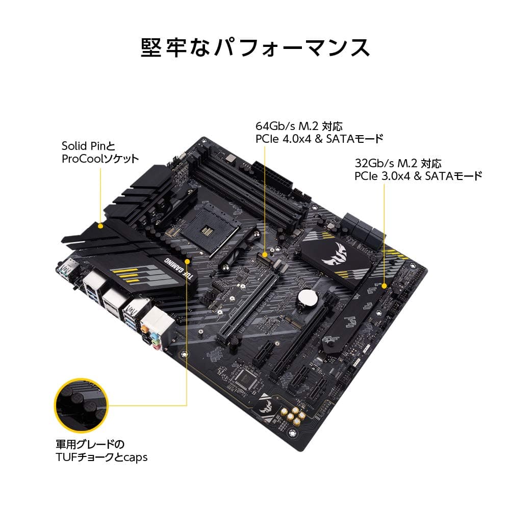 Asus TUF Gaming B550-PLUS Motherboard Socket (PC) AMD AM4 Formfaktor (Details) ATX Motherboard Chipsatz Bild 3