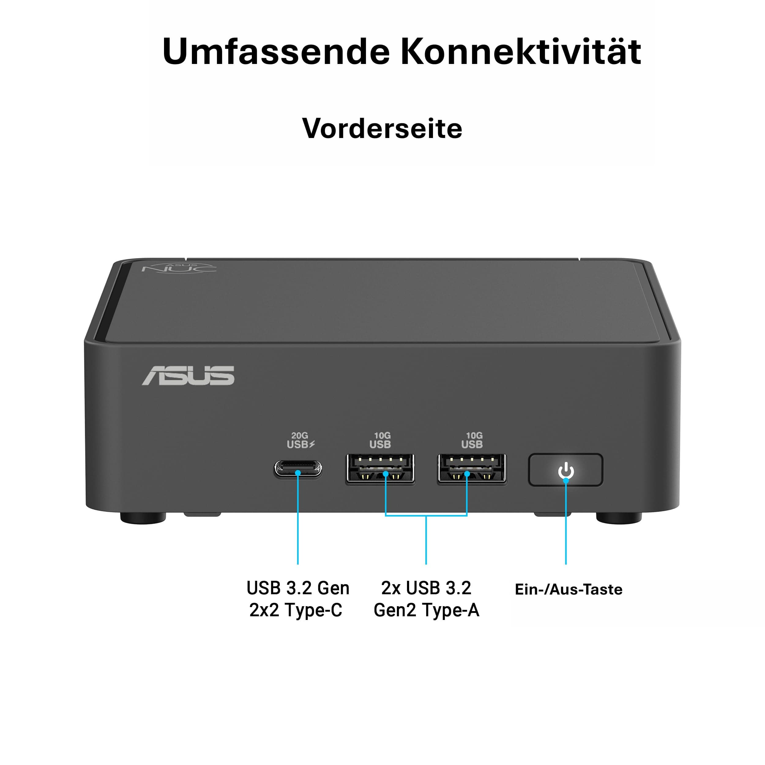 ASUS NUC 15 Pro Slim Kit RNUC15CRKU500002 (Intel Core i5 Ultra Prozessor, Arc Grafik, WiFi 7, Bluetooth 5.4, ohne Betriebssystem, mit EU-Netzkabel) Intel Core U5 225H Slim Bild 5
