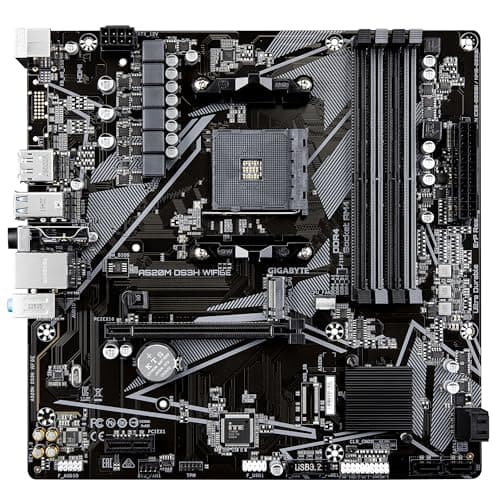 GIGABYTE A520M DS3H WIFI6E Mainboard – Unterstützt AMD Ryzen 5000 Series AM4 CPUs, bis zu 4733 MHz DDR4 (OC), 1× PCIe 3.0 M.2, Wi-Fi 6E, GbE-LAN, USB 3.2 Gen 1 Bild 4