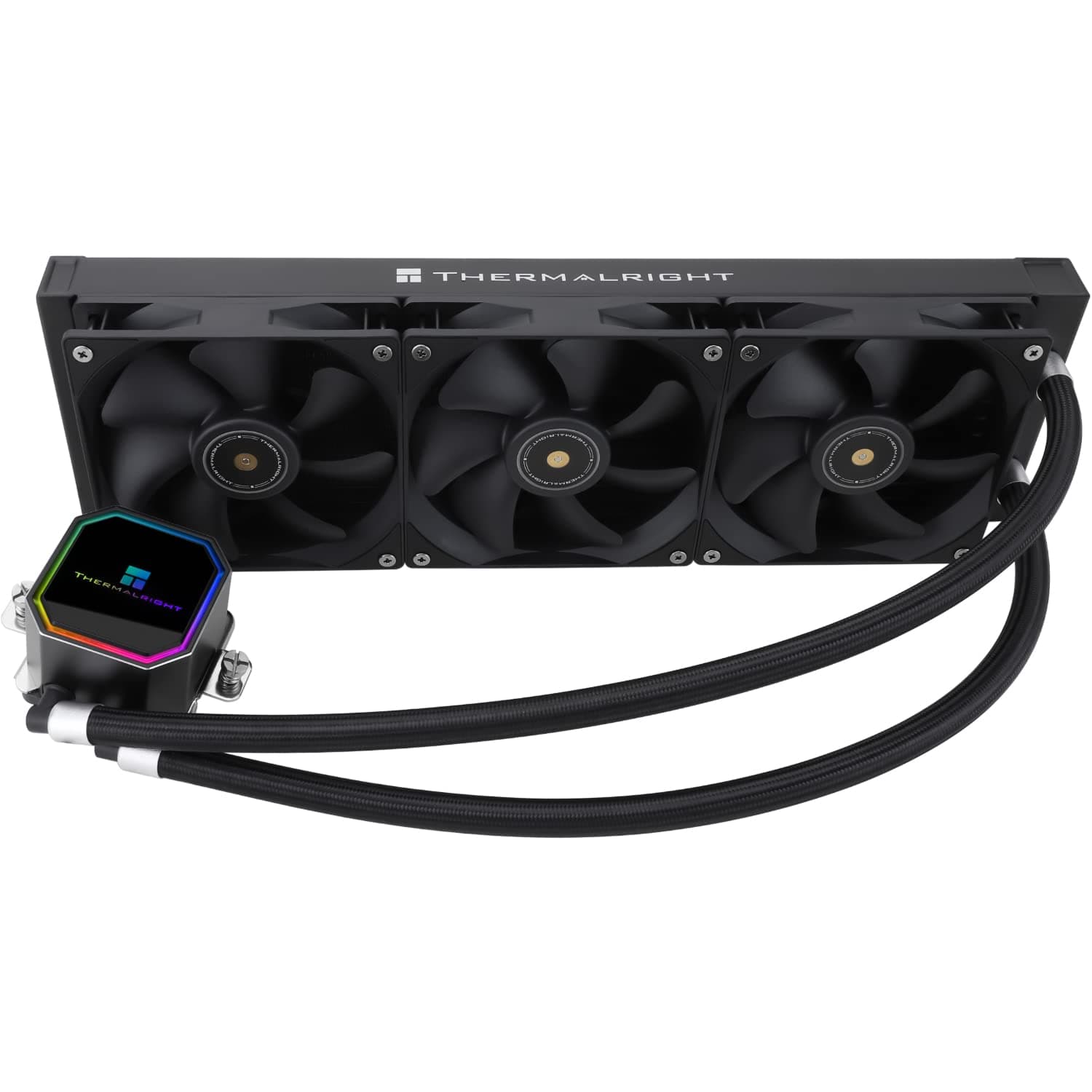 Thermalright Frozen Prism 360 Black AIO Wasserkühler, Flüssig-CPU-Kühler, 3×120mm PWM-Lüfter Wasser-Kühlsystem, 1850RPM High Speed, Kompatibel mit AMD/AM4/AM5&Intel LGA115X/1200/2011/1700/1851 FP360 Black