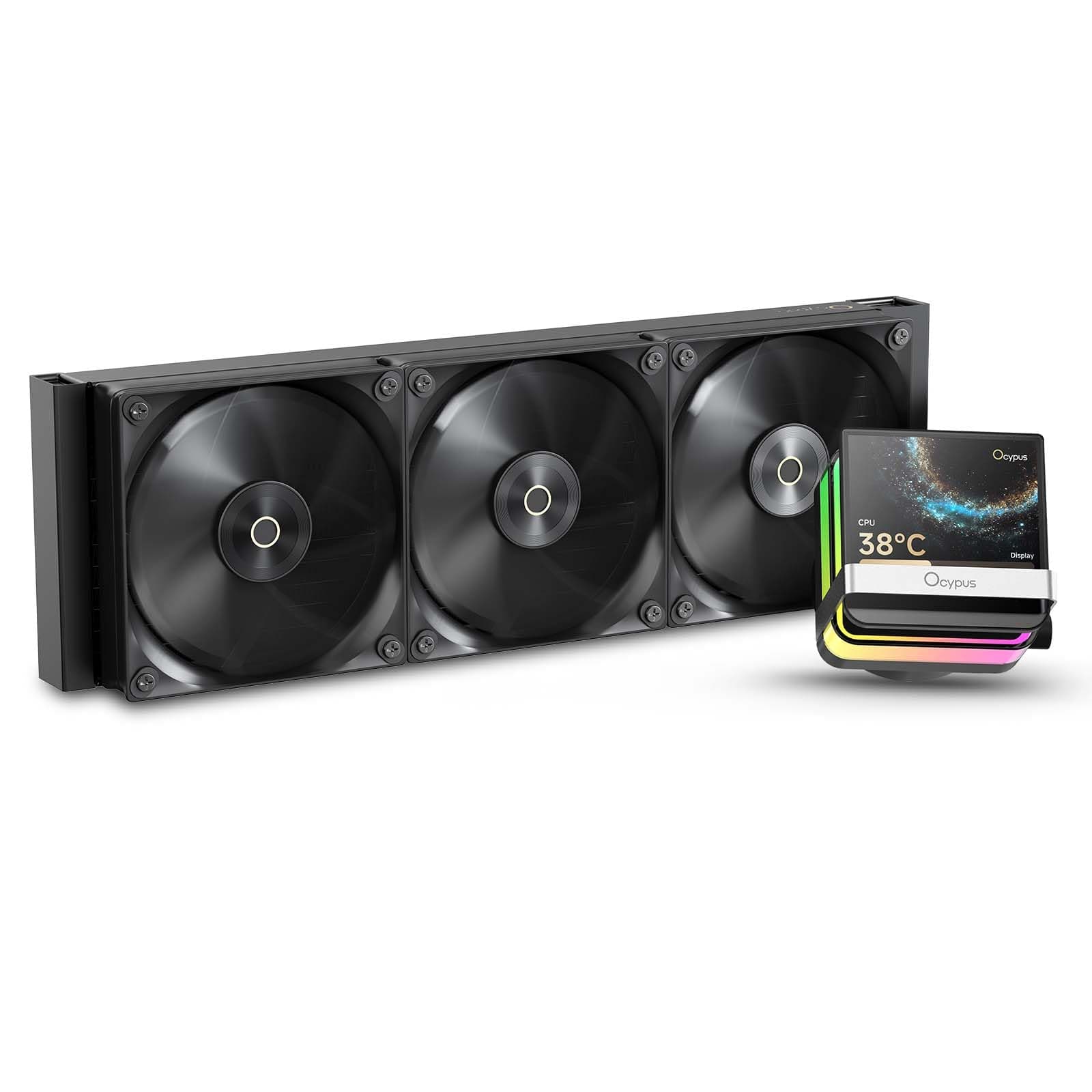 Sigma PRO L36 BK Aio Wasserkühlung 360mm,CPU Kühler,Ultra Schmaler Rahmen 3,5" IPS Display,640×480px,Schwebendes ARGB Design,Magnetisch Pump, FDB Lager,PWM Lüfter, für Intel&AMD Plattformen Sigma L36 PRO BK