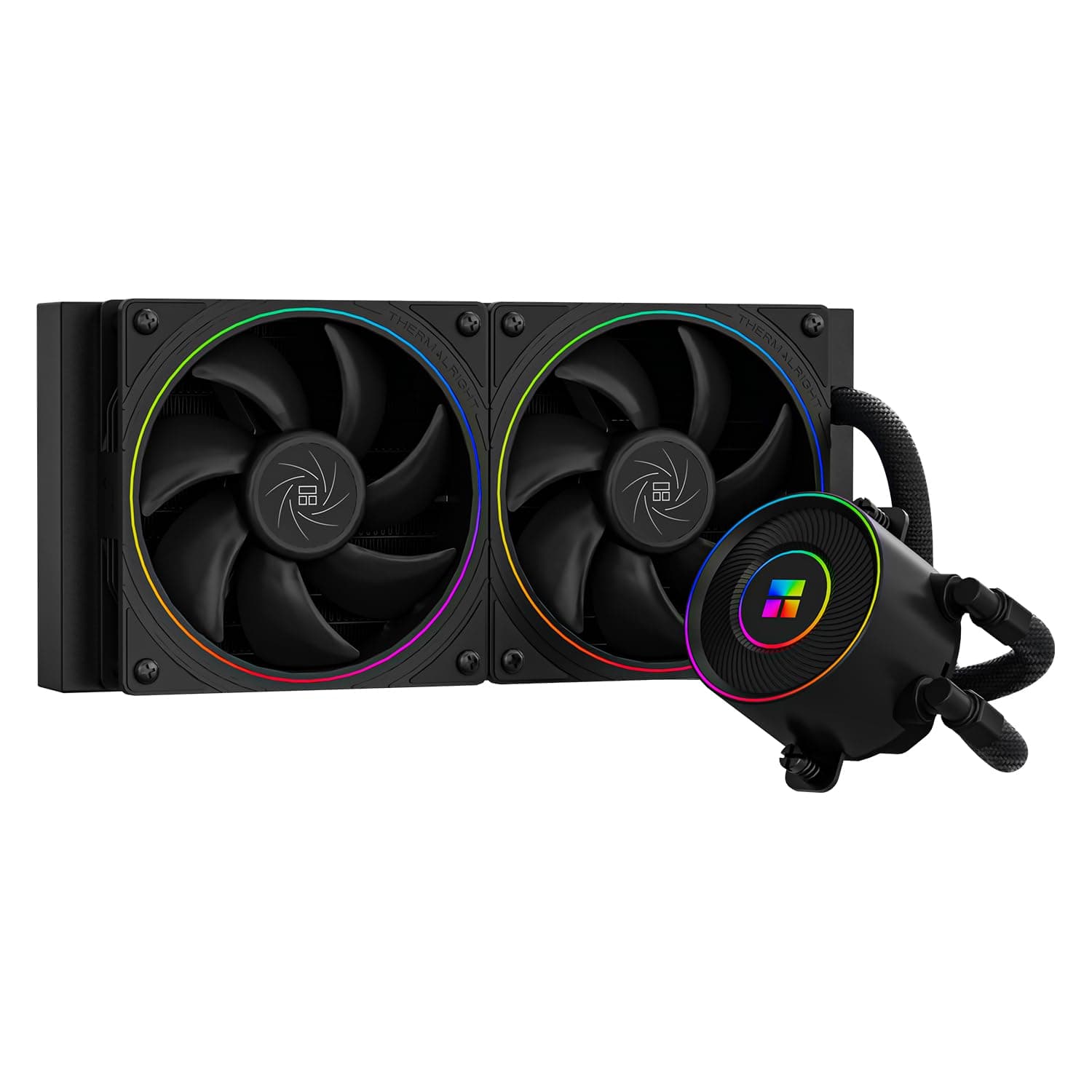 Thermalright Aqua Elite 240 V5 ARGB Black CPU-Flüssigkeitskühler, 240 mm Kühlkörpergröße, 2x TL-S12 PWM Lüfter, für AM4/AM5, Intel LGA115X/1200/1700/1851, AIO CPU-Kühler Bild 2