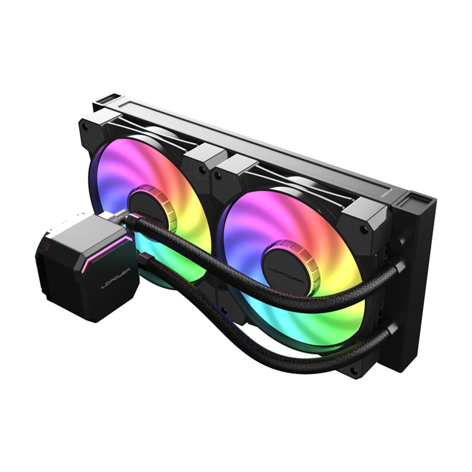 LC-POWER LC-CC-280-B-ARGB | 280mm ARGB CPU Wasserkühlung | AIO Flüssigkühler mit 2x 140mm Lüftern | 280W TDP | kompatibel mit Intel LGA1700/1200/115X & AMD AM5/AM4 Bild 5