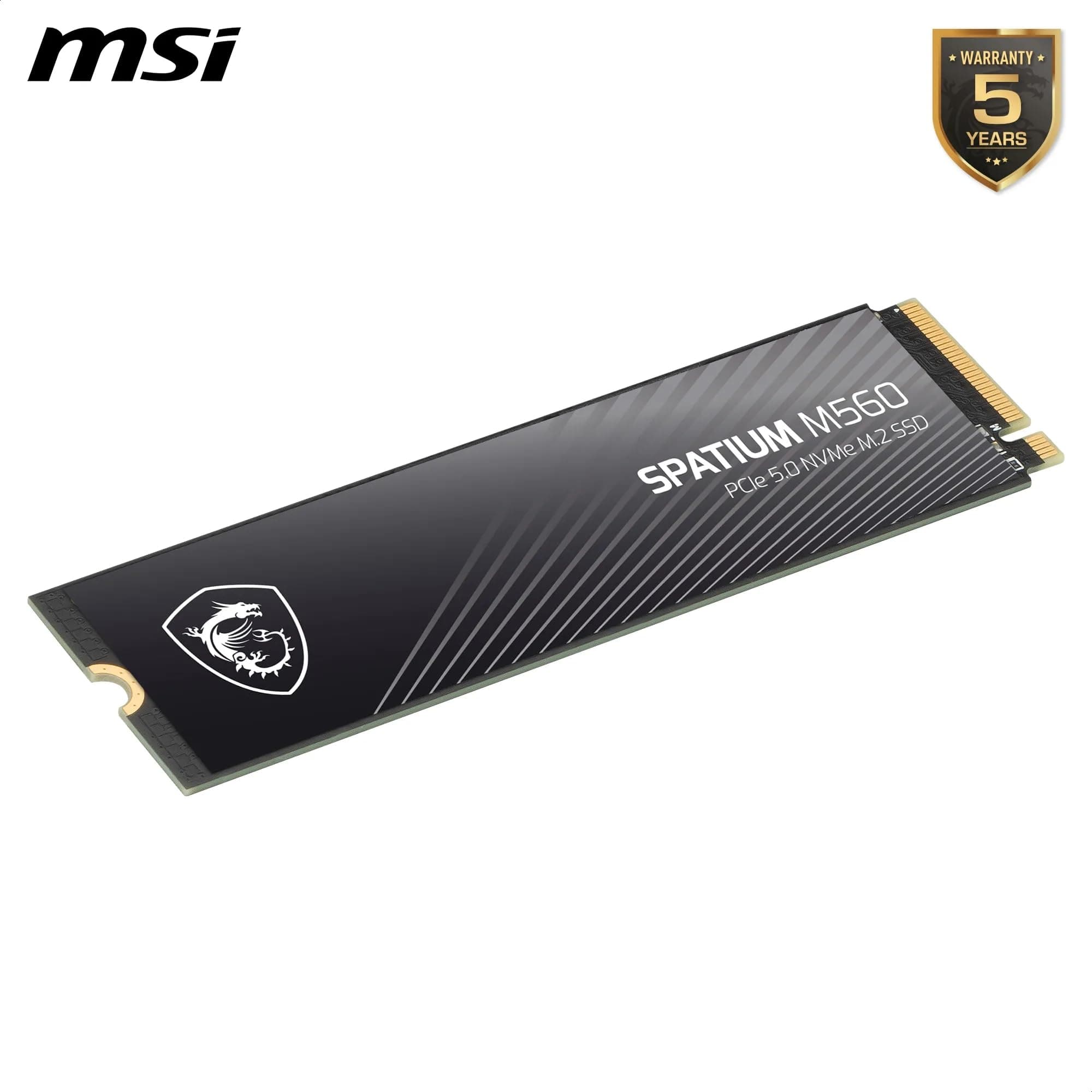 MSI SPATIUM M560 SSD 1 TB – PCIe 5.0 NVMe M.2 interne SSD, 10.200 MB/s Lesen & 8.400 MB/s Schreiben, 3D NAND, integrierte Datensicherheit, Center – 600 TBW Bild 7