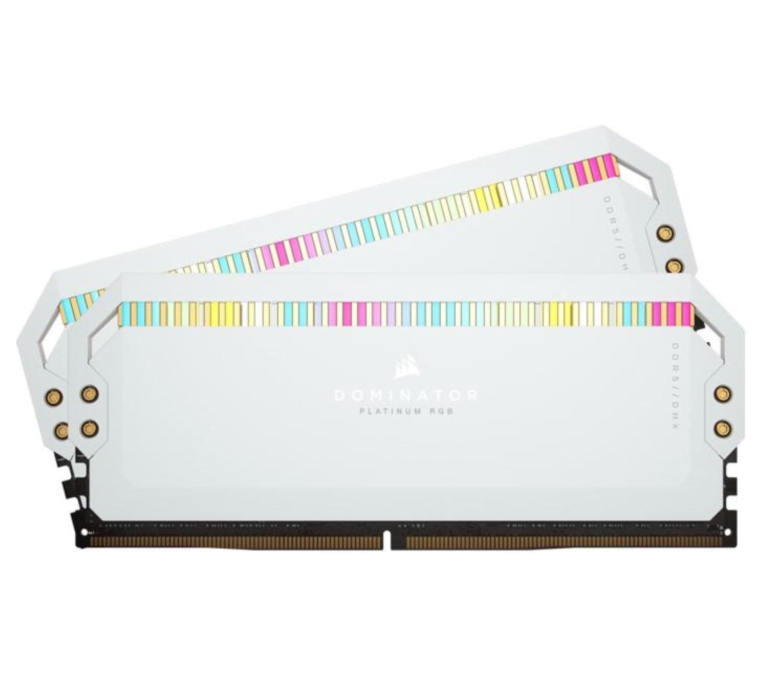 CORSAIR Dominator Platinum RGB DDR5 RAM 64GB (2x32GB) Bis zu 5200MHz CL40-40-40-77 1.25V Intel XMP 3.0 Desktop-Arbeitsspeicher – Weiß (CMT64GX5M2B5200C40W) Bild 3