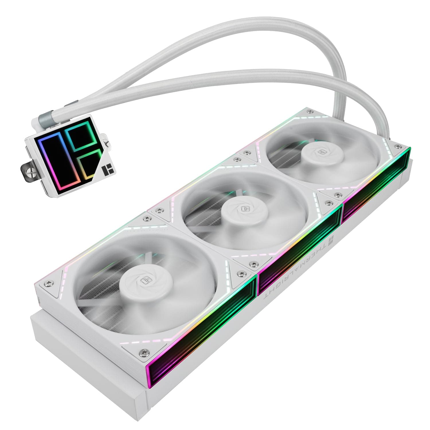 Thermalright TR Frozen Infinity 360 WHITE CPU AIO-Kühler, TL-M12W*3 PWM-Lüfter, Computer-CPU-Wasserkühler, ARGB Infinity Mirror, 360mm Radiator, Kompatibel mit LGA1851/1700/115X, AM4/AM5 Bild 5