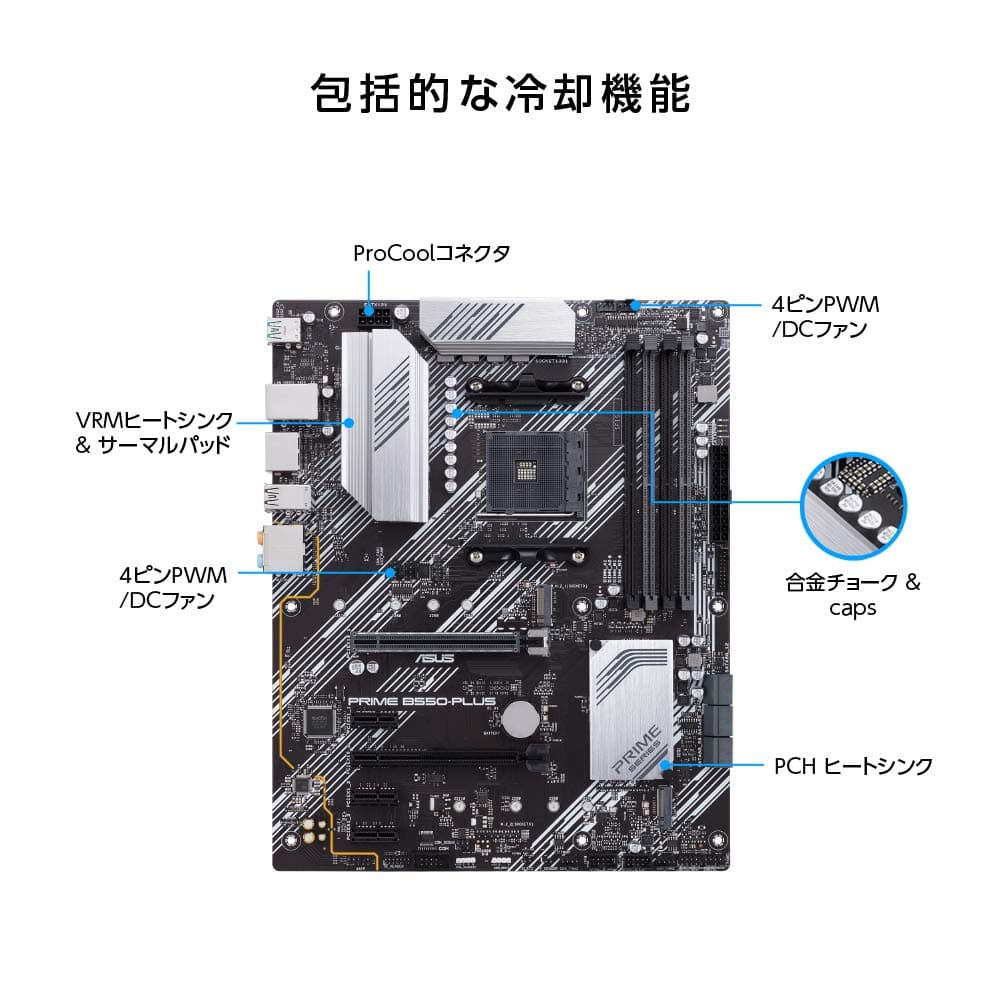 ASUS 90MB14U0-M0EAY0 Prime B550-PLUS Sockel (PC) AM4 Formfaktor (Details) ATX Mainboard-Chipsatz AMD Bild 3