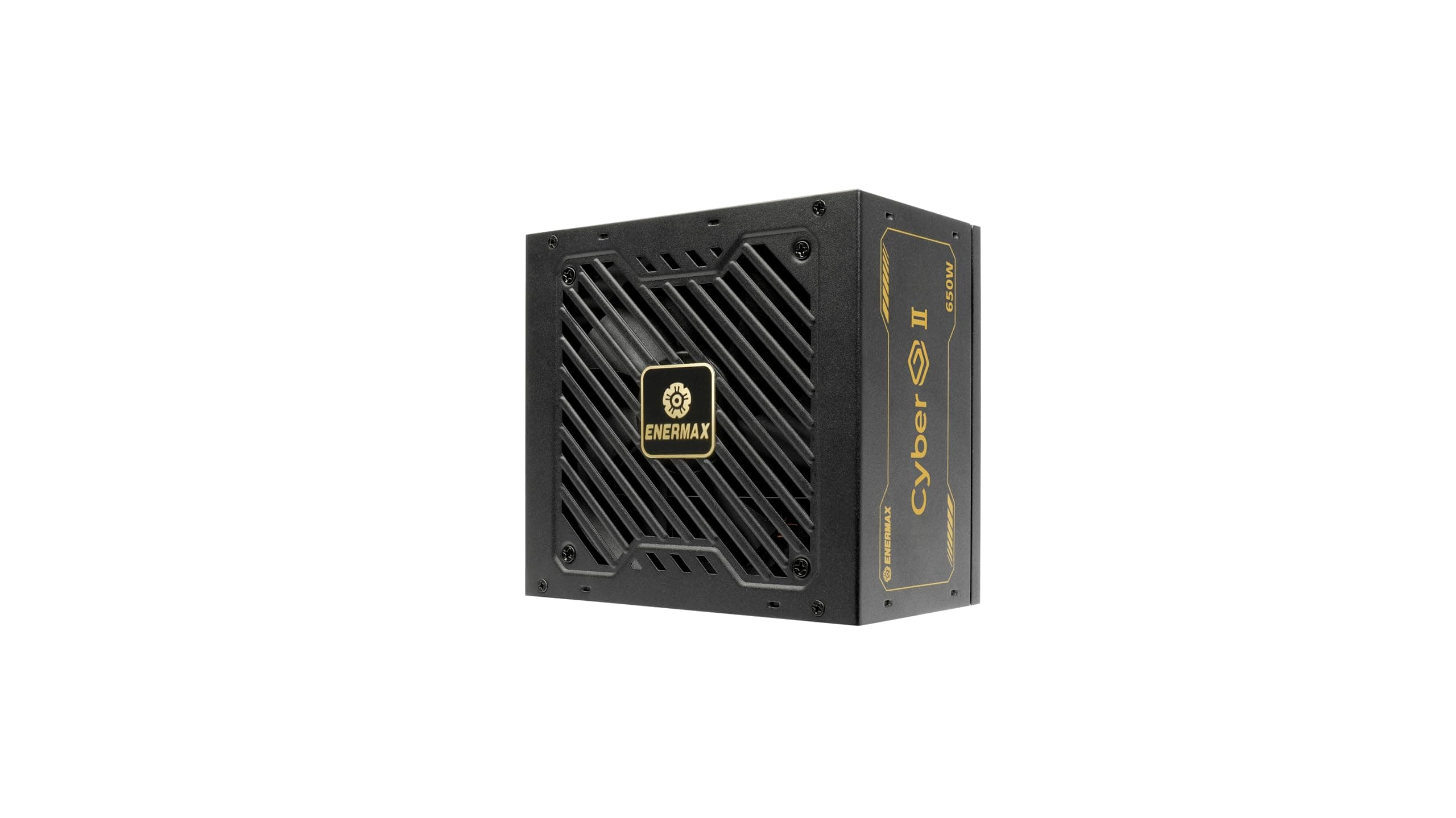 Enermax CYBERG II 650 Watt | Nicht-modulares ATX 3.1-Netzteil | 2X PCIe (6+2) |80 Plus Gold |geräuscharmer 120mm SB-Lüfter | 105°C jap. Kondensatoren |ERV650G-AHG-NAC CYBERG II 650W