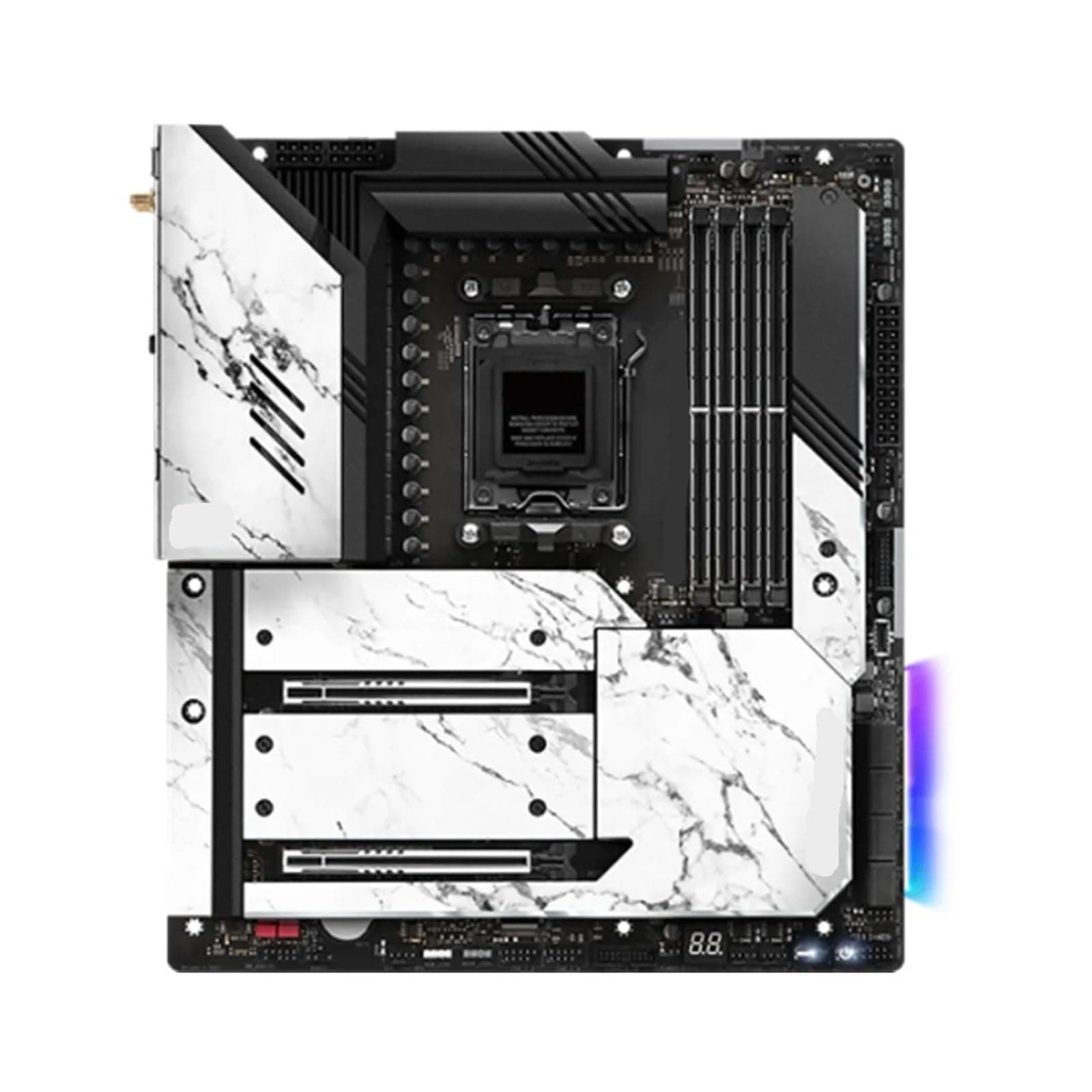 for X670E Motherboard Unterstützung 9900X 8700F 7900X3D 7800X3D 7500F CPU DDR5 7800MHz M.2 EATX X670 AM5 Bord for ASRock, Replacement Part