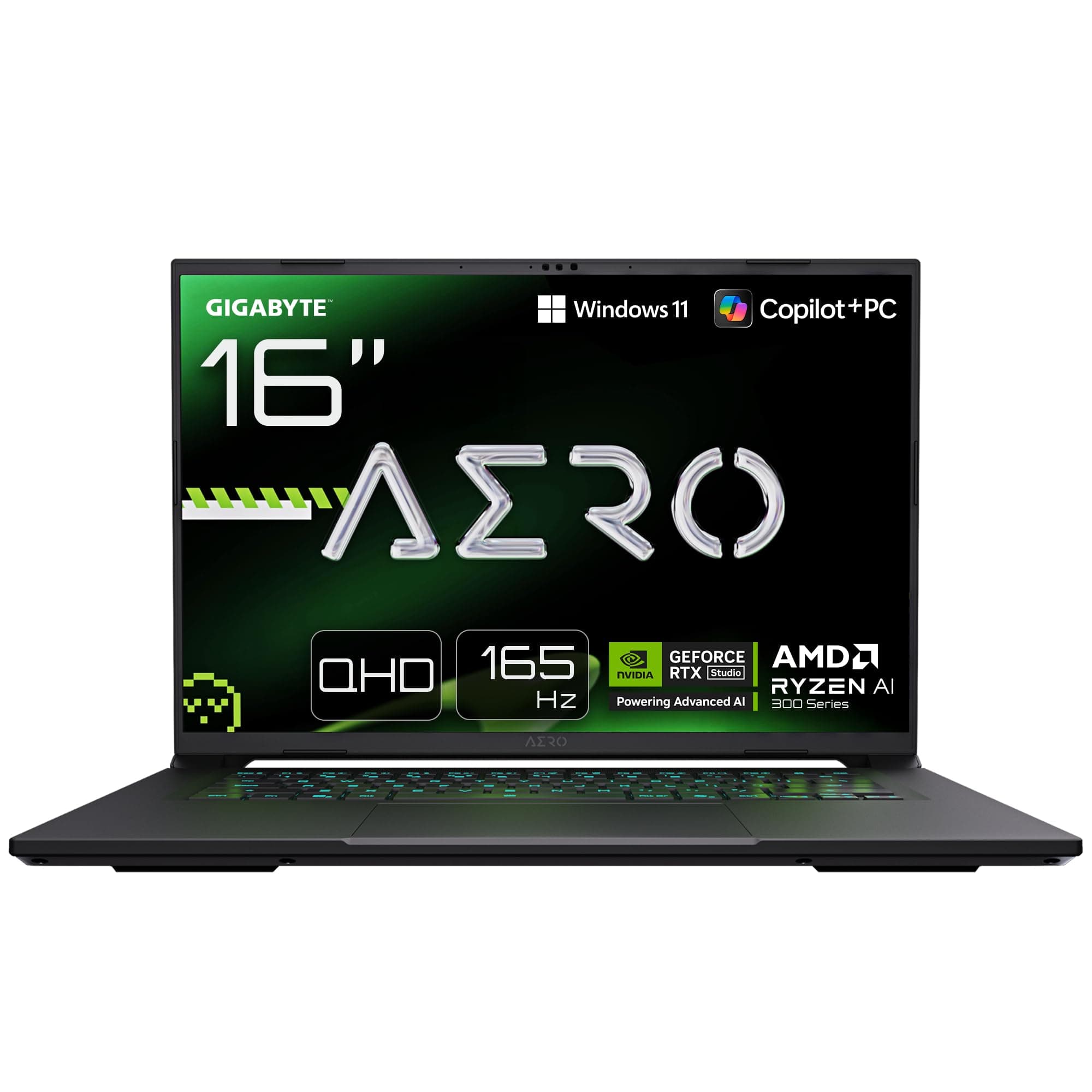 Gigabyte AERO X16 Gaming-Laptop – 16,0“, 165Hz WQXGA, AMD Ryzen AI 9 HX 370, NVIDIA RTX 5070, 32GB DDR5 5600MHz, 2TB Gen4 SSD, Win 11 Pro, Copilot+ PC, AERO X16 2WHA3DEC65AP Ryzen AI 9 HX 370, RTX 5070