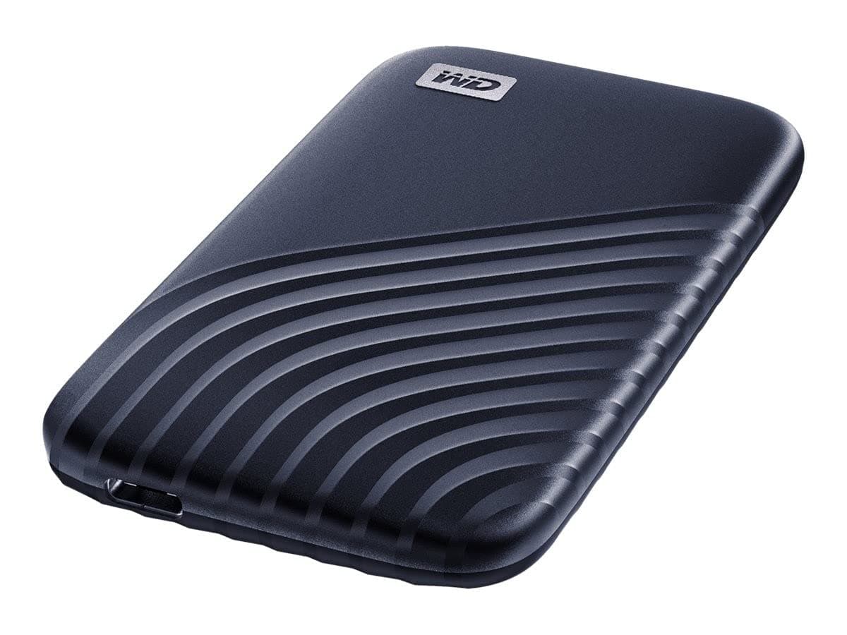 WD My Passport SSD 2 TB mobiler SSD Speicher (NVMe-Technologie, USB-C und USB 3.2 Gen-2 kompatibel, Lesen 1050 MB/s, Schreiben 1000 MB/s) Mitternachtsblau, Festkörper-Laufwerk
