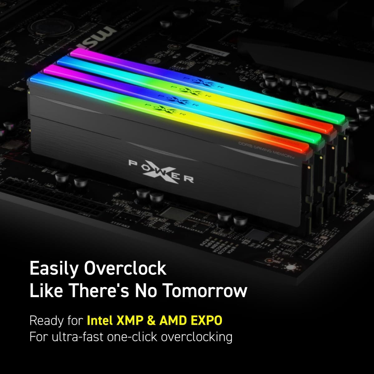 Silicon Power DDR5 16GB Zenith RGB 6000MT/s (PC5-48000) 288-pin CL36 1.35V UDIMM Desktop Arbeitsspeicher RAM SP016GXLWU60CFSH Schwarz Bild 7