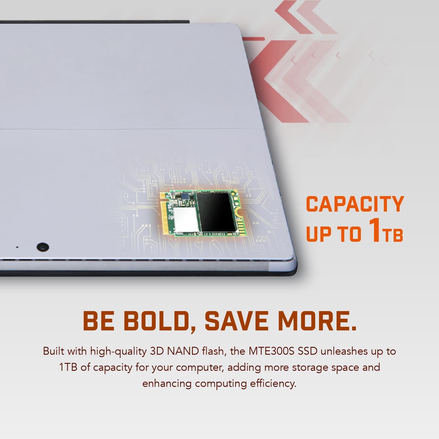 Transcend MTE300S 1TB M.2 2230 NVMe PCIe Gen3x4, 3D TLC, DRAM-Less, Bis zu 2,000/1,650 mb/s, Interne SSD für Gaming-Handhelds, Ultrabooks und NUC Bild 7
