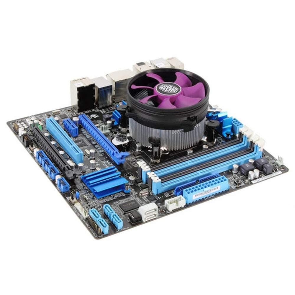 Cooler Master X Dream i117 CPU-Kühler für LGA 1200 Sockels - Low-Profile Kühlsystem mit 60.4 mm und kreuzförmigem Design, geräuscharmer 95mm Lüfter (19 dBA, 1800 U/min), Push-Pin-Clip-Installation