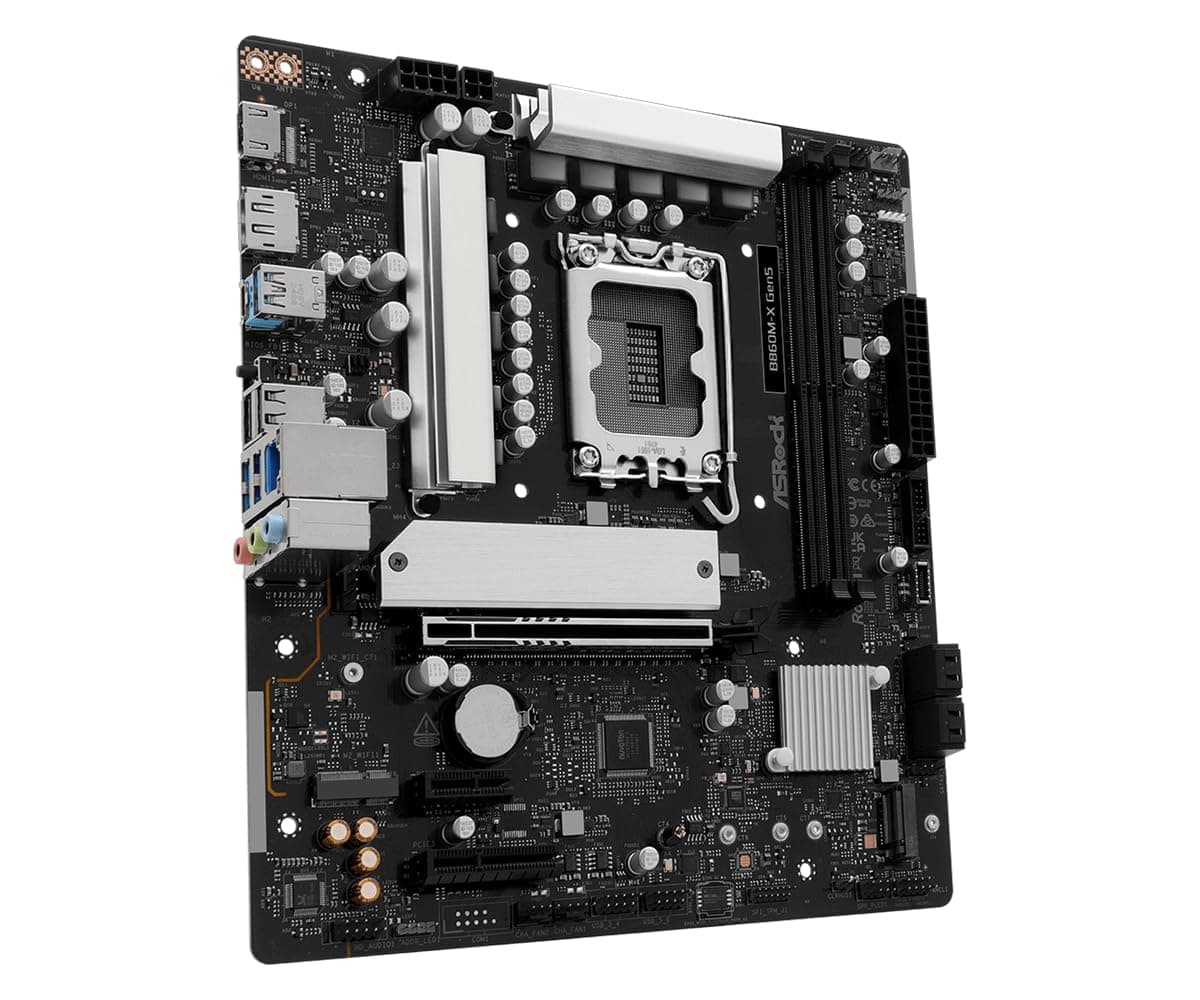 ASRock B860M-X Gen5 Motherboard, Micro ATX, LGA1851 Socket, Intel B860 Chipset, DDR5 bis 9066+ MHz, PCIe 5.0 Bild 7