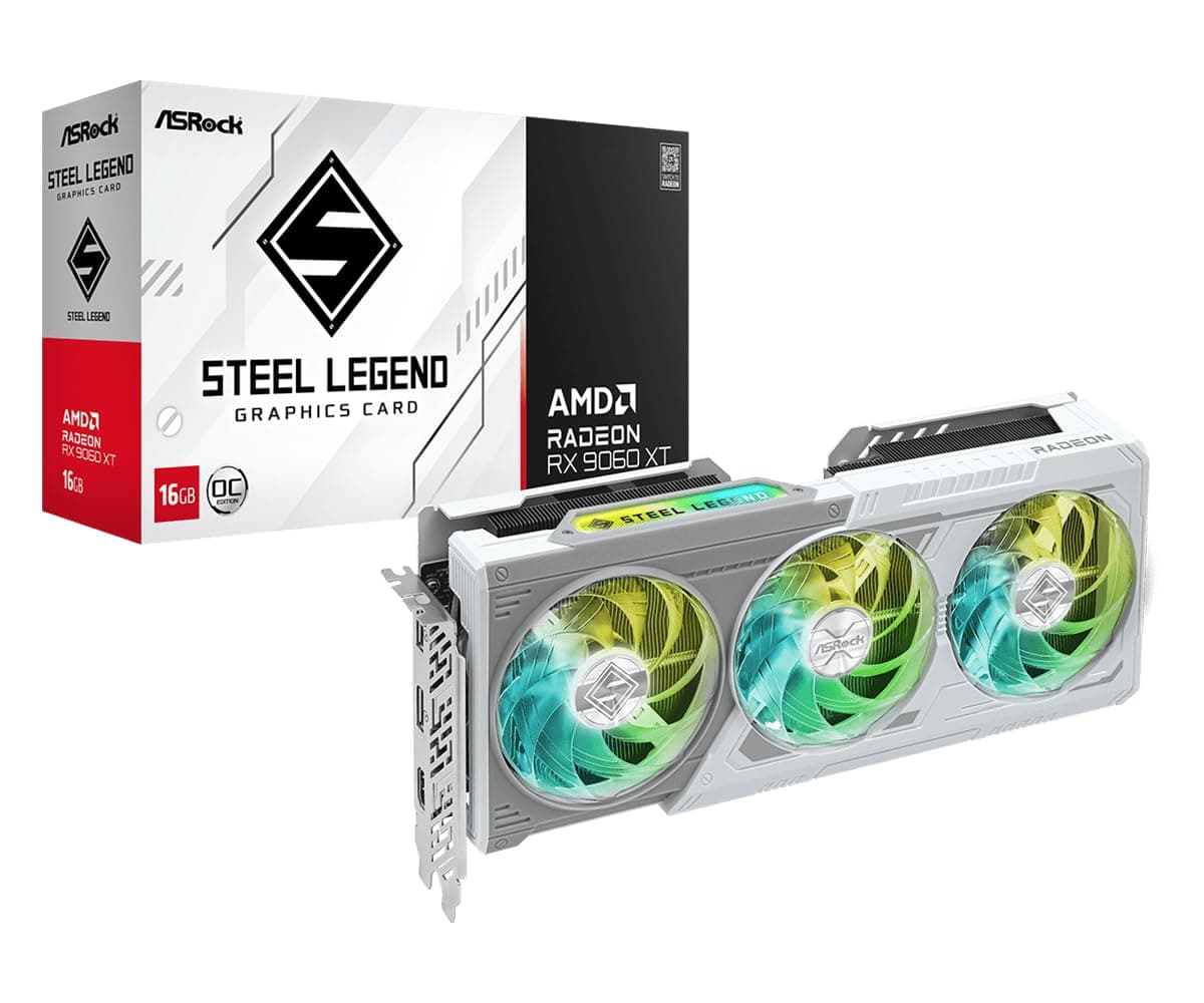 ASRock AMD Radeon RX 9060 XT Steel Legend 16GB OC GDDR6
