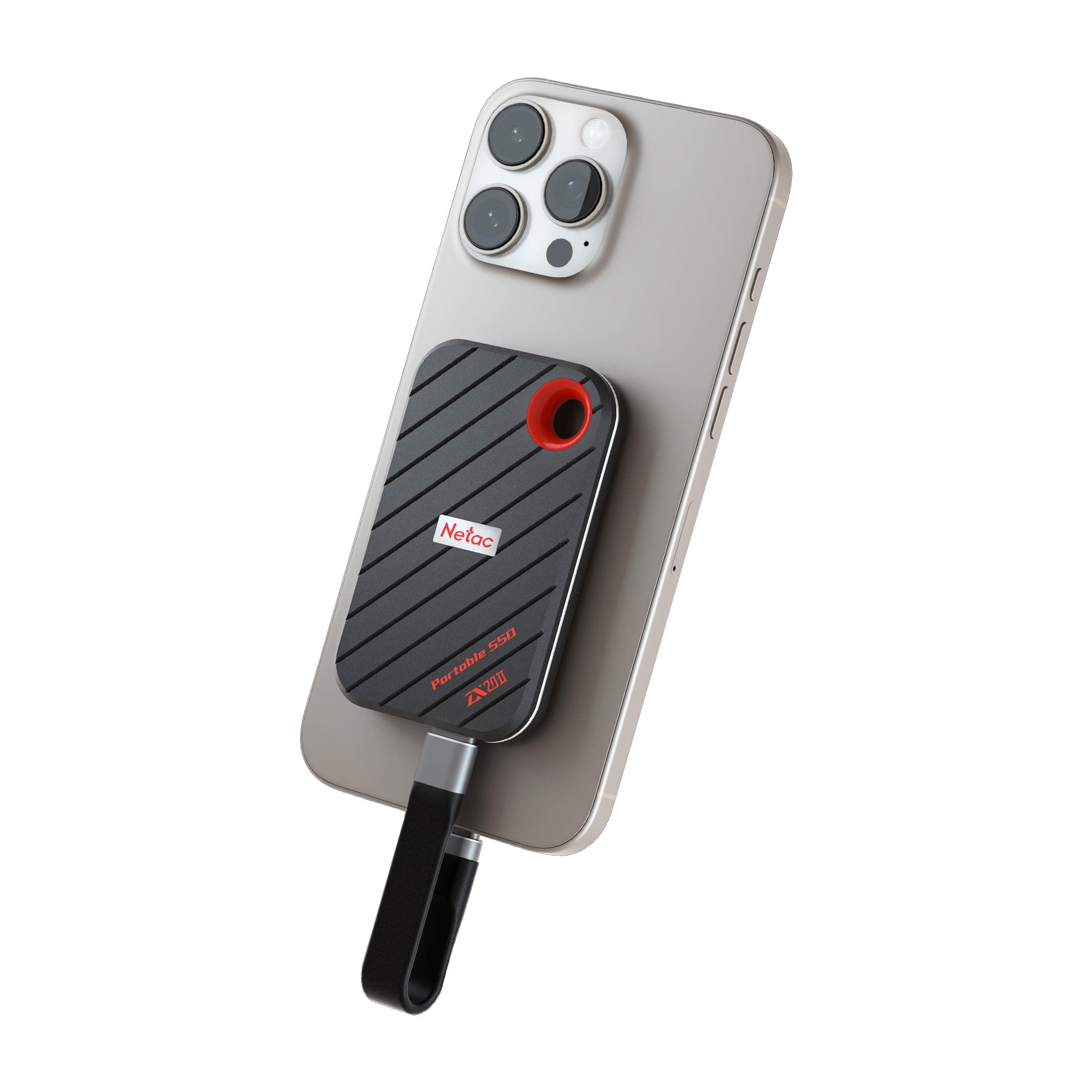 Netac ZX20 II 1TB Portable SSD NVMe Externe Festplatte, USB 3.2-C, Lesegeschwindigkeit bis zu 2000MB/s, Externe Solid State Laufwerke (magnetisches Design, stoß- und fallfest)