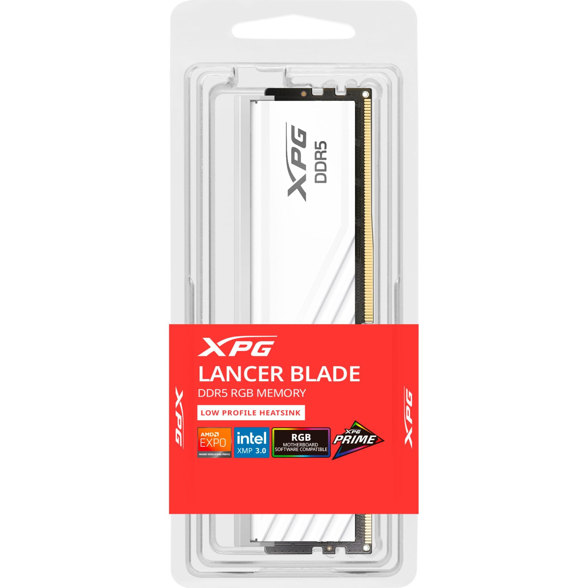 DIMM 16 GB DDR5-6000 (weiß, AX5U6000C3016G-SLABRWH, XPG Lancer Blade RGB, INTEL XMP, AMD EXPO) Bild 5