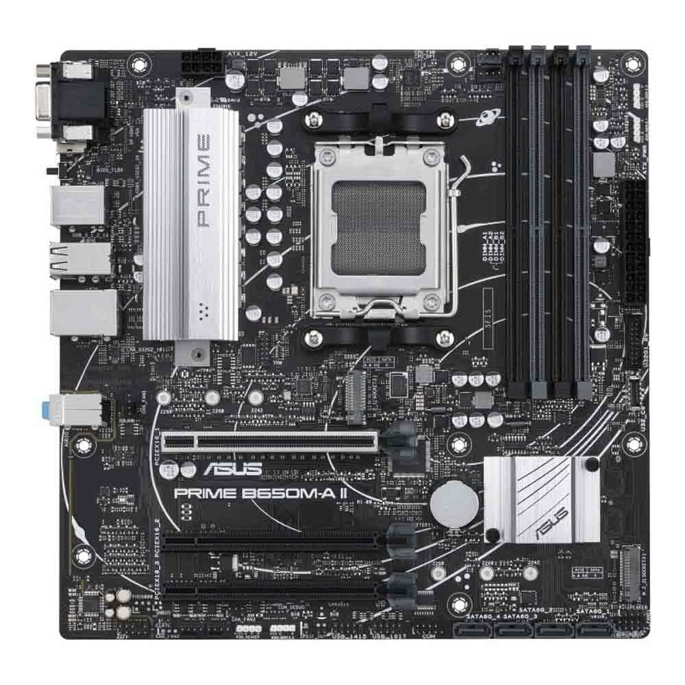 ASUS Prime B650M-A II-CSM Mainboard Sockel AMD AM5 (Ryzen 7000, mATX, DDR5, PCIe 5.0, 2.5GB Ethernet, DisplayPort, HDMI, VGA, USB 3.2, BIOS Flashback, Aura Sync) Bild 7