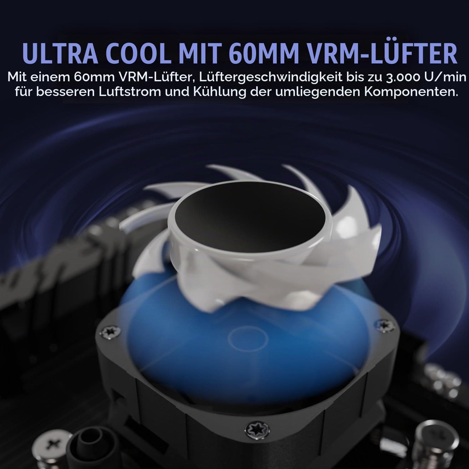 ENERMAX LIQMAXFLO 360mm CPU AIO Liquid Cooler (LGA 1700, 1200, AM5, AM4) - Xtreme Dual Chamber Pumpe- ARGB VRM Wasserblocklüfter- 400W+ TDP (3x 120 PWM ARGB Silent Flow Fan); ELC-LMF360T-ARGB, schwarz Bild 3