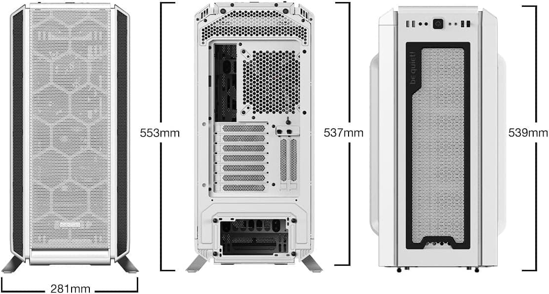 be quiet! Silent Base 802 White PC-Gehäuse, 3X Pure Wings 140mm, 2 austauschbare Top- und Frontcover, entkoppeltes Mainboardtray Bild 3