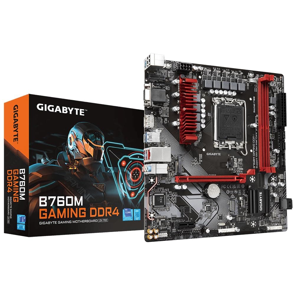 GIGABYTE B760M Gaming DDR4 Motherboard - Unterstützt Intel Core 14. Generation CPUs, 6+2+1 Phasen Digital VRM, bis zu 5333MHz DDR4 (OC), 2xPCIe 4.0 M.2, 2.5GbE LAN, USB 3.2 Gen1 Bild 2