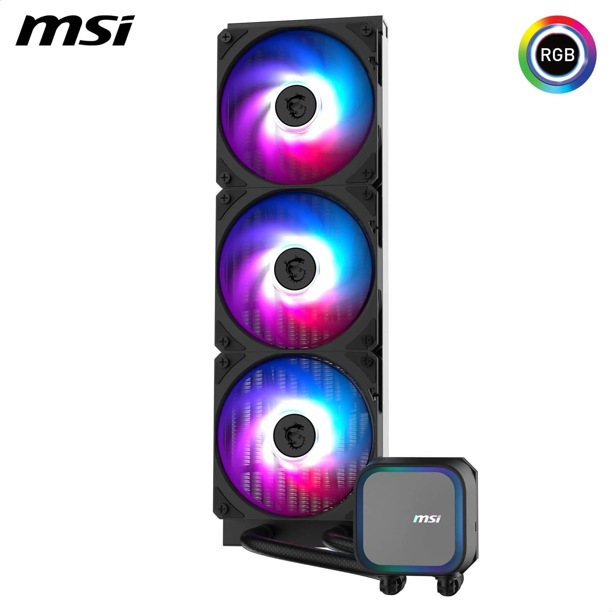MSI MAG CORELIQUID A13 360 AIO CPU-Wasserskühler - Volle CPU-Abdeckung, verbessertes Wasserkanal-Design, CycloBlade 7, Split-Flow Radiator, Rifle-Lager Bild 5
