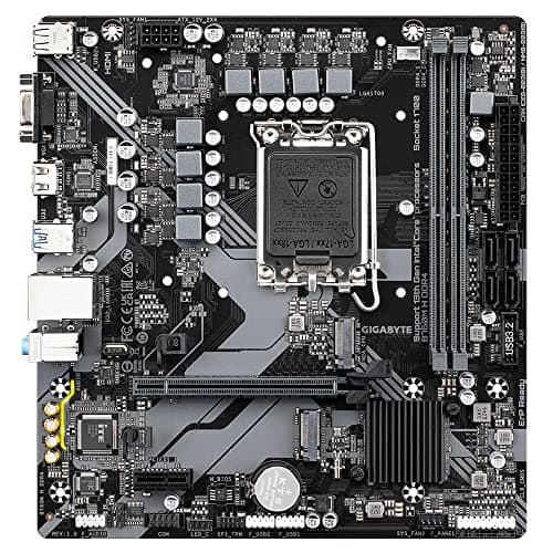 GIGABYTE B760M H DDR4 Motherboard - Unterstützt Intel Core 14. Generation CPUs, 6+1+1 Phasen Digital VRM, bis zu 3200MHz DDR4 (OC), 2xPCIe 4.0 M.2, GbE LAN, USB 3.2 Gen1 Bild 4