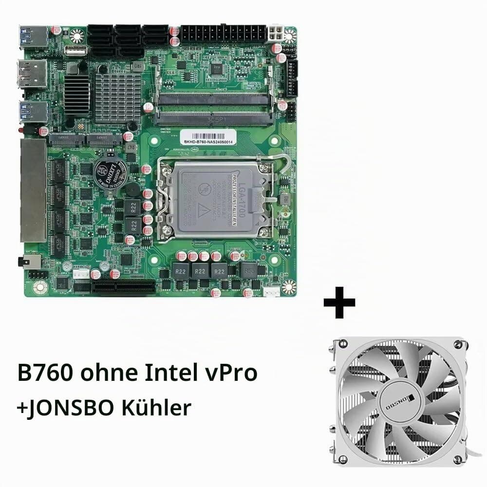 B760 Mini-ITX NAS Mainboard - Intel 12./13./14. Gen LGA1700-8-Fach Laufwerksaufnahme - 8X SATA + 2X NVMe - 4X 2.5G LAN - DDR5 & PCIe x4 - Firewall-Unterstützung - Heimserver/Rechenzentrum Bild 5