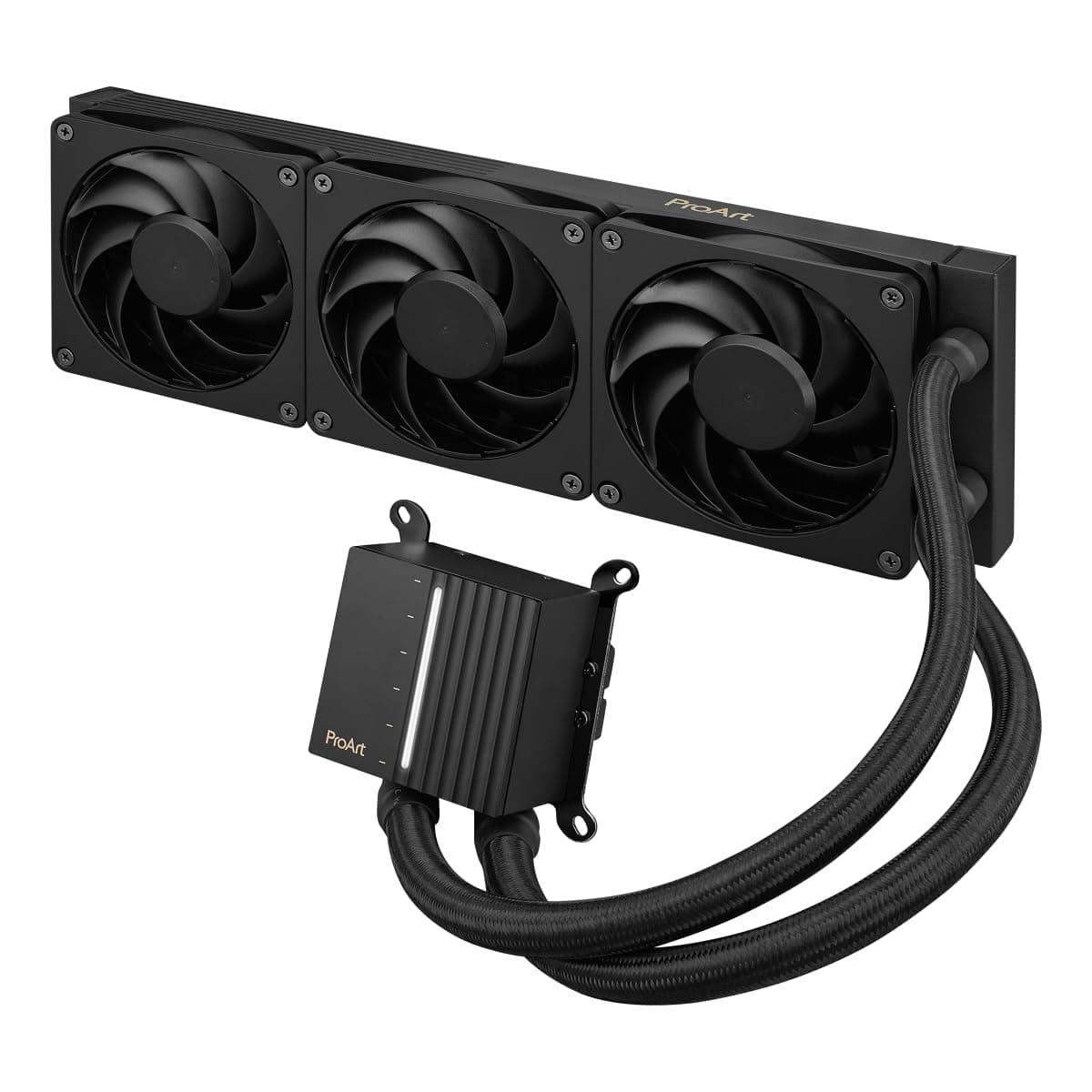 ASUS ProArt LC 360 All-in-One Flüssig-CPU-Wasserkühlung (Systemstatusanzeige, 3x Alphacool Apex Stealth Metal Power-Lüfter, 3000 U/min, 39,5 dB(A), Intel LGA 1851, 1700, 1200, 115X AMD AM5, AM4) Bild 2