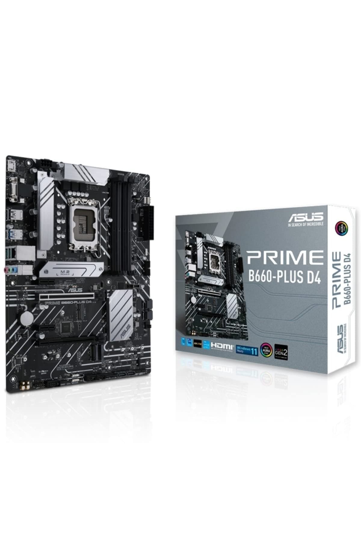 ASUS Prime B660-PLUS D4 Gaming Mainboard Sockel Intel LGA 1700 (Intel B660, ATX, DDR4 Speicher, PCIe 4.0, 3X M.2, Aura Sync) Bild 2