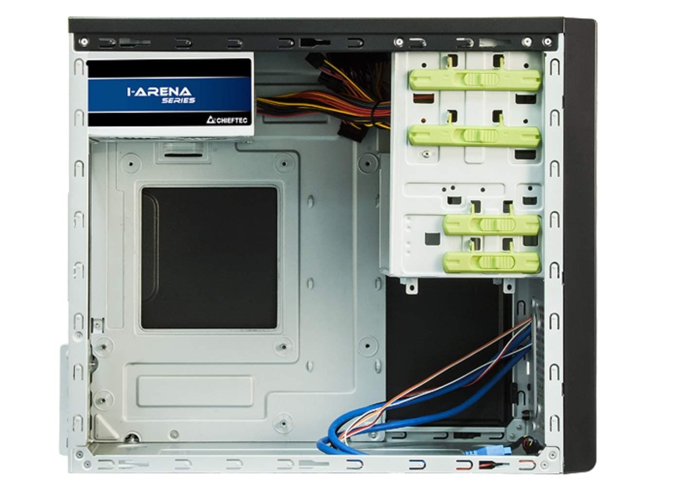 Chieftec PC-Gehäuse Schwarz XT-01b-350GPB mATX mit 350W Netzteil, Mehrfarbig Bild 4