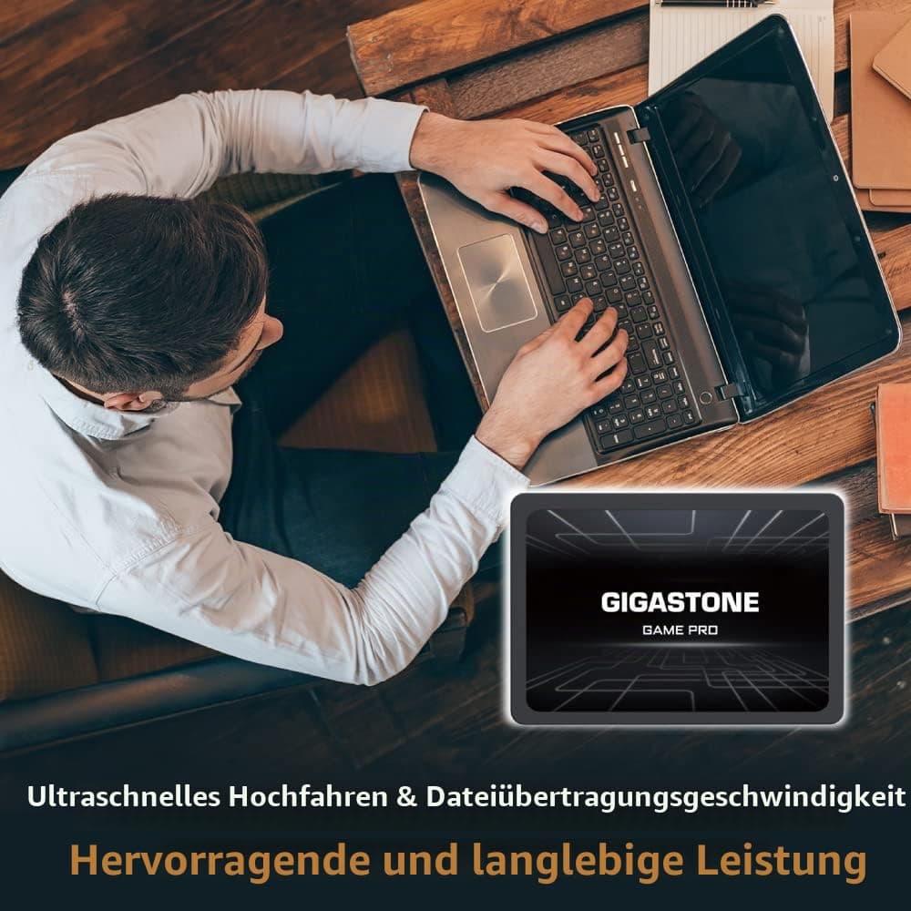Gigastone SATA SSD 4TB 2,5 Zoll 3D NAND Bis zu 510MB/s interne SSD SATA III SSD Festplatte Kompatibel mit Laptop und PC Desktop Festkörper-Laufwerk 2,5" SLC Cache Performance Bild 7