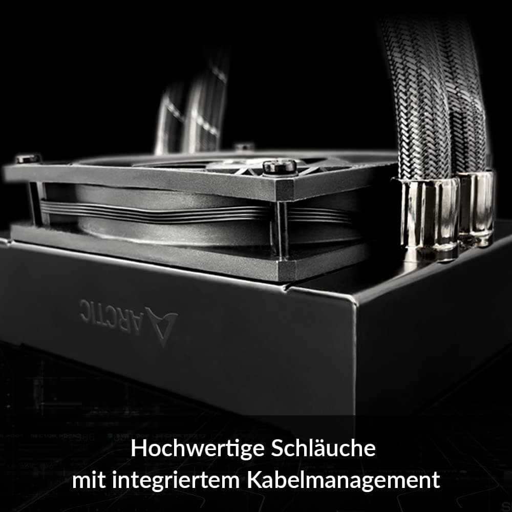 ARCTIC Liquid Freezer II 420 - Wasserkühlung PC, All-in-One CPU AIO Wasserkühler, Intel & AMD kompatibel, effiziente PWM-gesteuerte Pumpe, 200-1700 rpm, LGA1700 kompatibel - Schwarz Bild 7