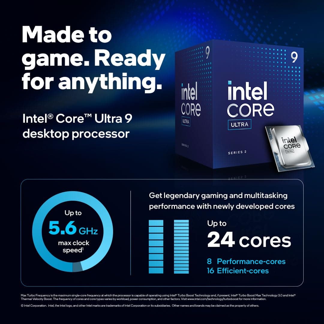 Intel® Core™ Ultra 9 Desktop-Prozessor 285 24 Kerne (8 P-cores + 16 E-cores) bis zu 5.6 GHz 9 285 Bild 3