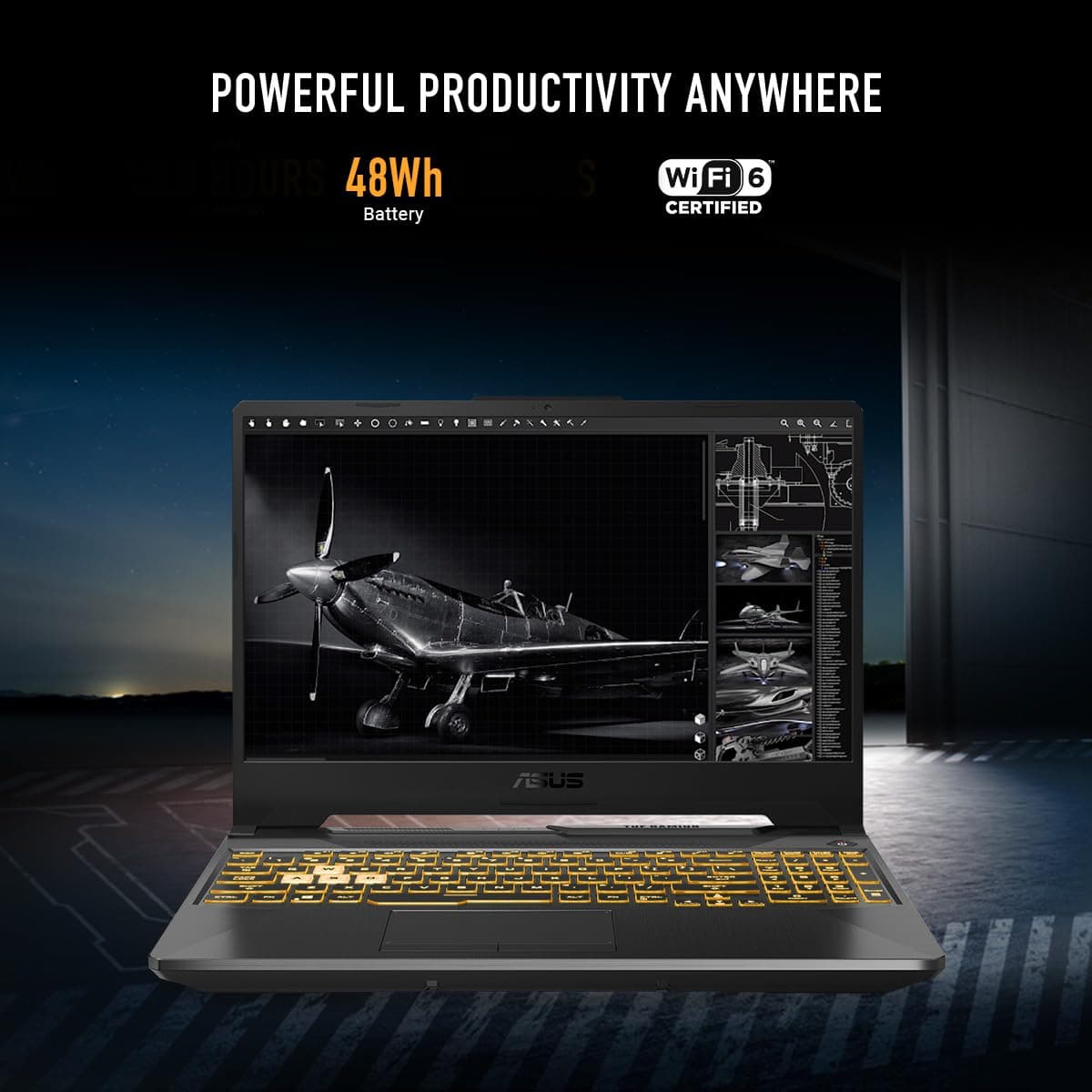 ASUS TUF Gaming A15 Gaming Laptop, 15,6 Zoll FHD 16:9 144Hz Display, AMD Ryzen™ 5 7535HS Prozessor, NVIDIA® GeForce RTX™ 3050, 16GB DDR5, 512GB PCIe® Gen 4.0 SSD, Wi-Fi 6, Windows 11 Home Bild 5