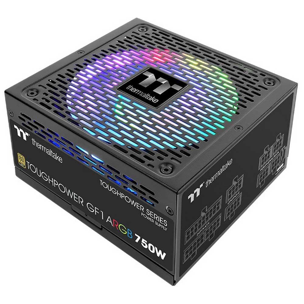 Thermaltake Toughpower GF2 ARGB 750W PC Netzteil | 80 Plus Gold | Vollmodular ATX | Riing Duo 140mm RGB + ARGB Side Panels | Smart Zero Fan (sehr leise)
