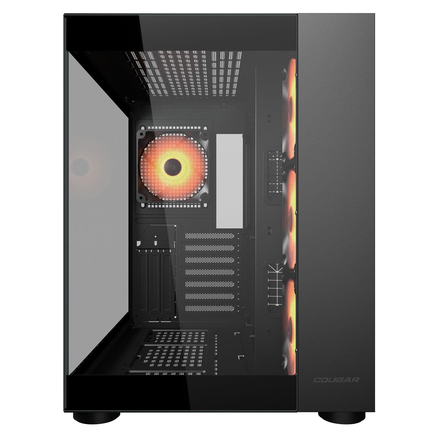 Cougar Cube Midi-Tower-Gehäuse aus gehärtetem Glas, FV150 ARGB, Schwarz Bild 3