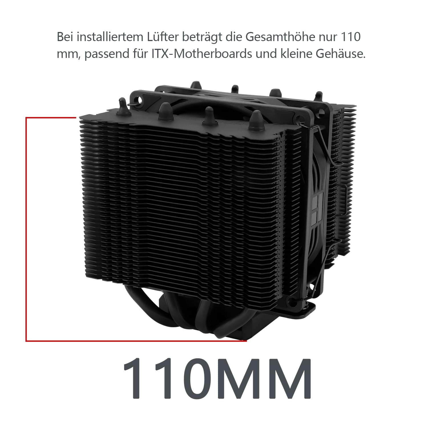 Thermalright Peerless Assassin 90 SE Schwarz CPU-Luftkühler, Dual-Tower-Kühler, 110mm hoher CPU-Lüfter, Computer-Radiator, für AMD:AM4 AM5/Intel LGA 1851/1700/115X/1200（PA90SE Schwarz） Bild 8