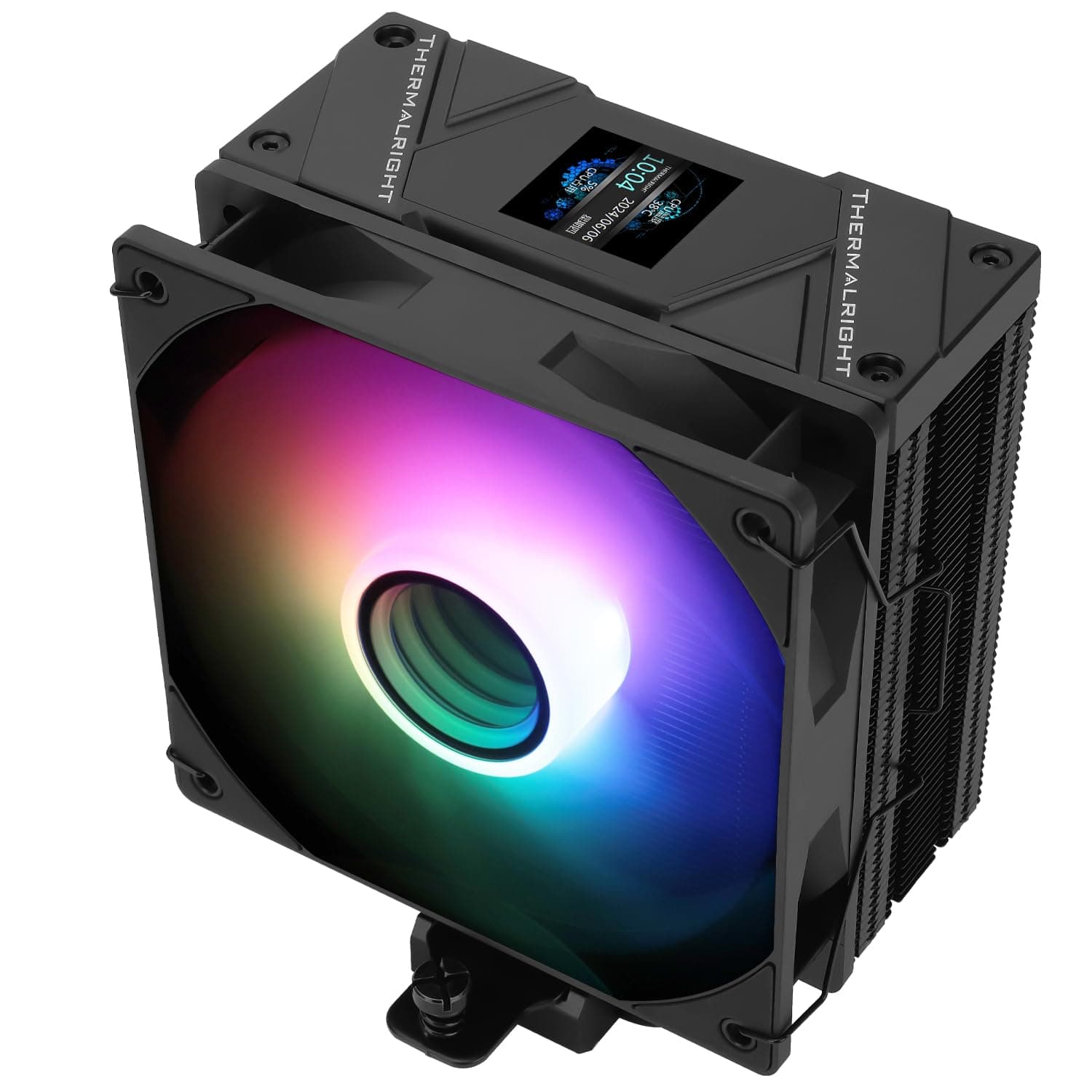 TR Assassin Spirit 120 Vision ARGB Schwarz CPU Luftkühler, PC Display Screen Cooler 1,54 Zoll, 240 * 240 Auflösung, für LGA1851/1700, AM4/AM5